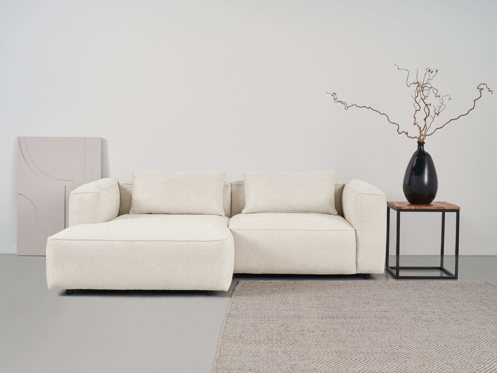 andas Ecksofa Tvinnet, Breite 228 cm, extra tiefe Sitzfläche, kubisches Sit günstig online kaufen