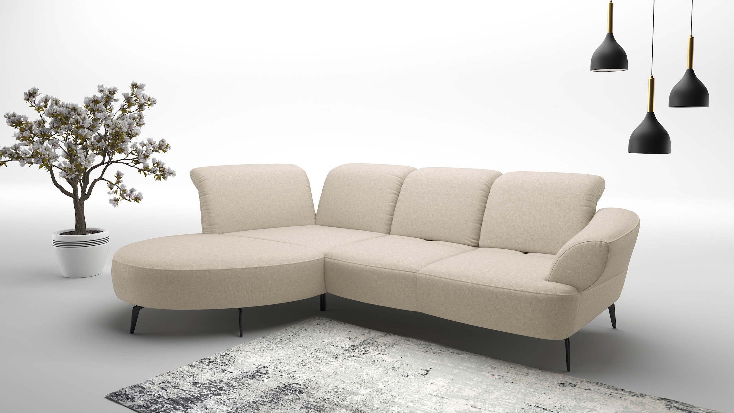 sit&more Ecksofa »Dance, L-Form, inkl. Sitztiefenverstellung«, inkl. Click& günstig online kaufen