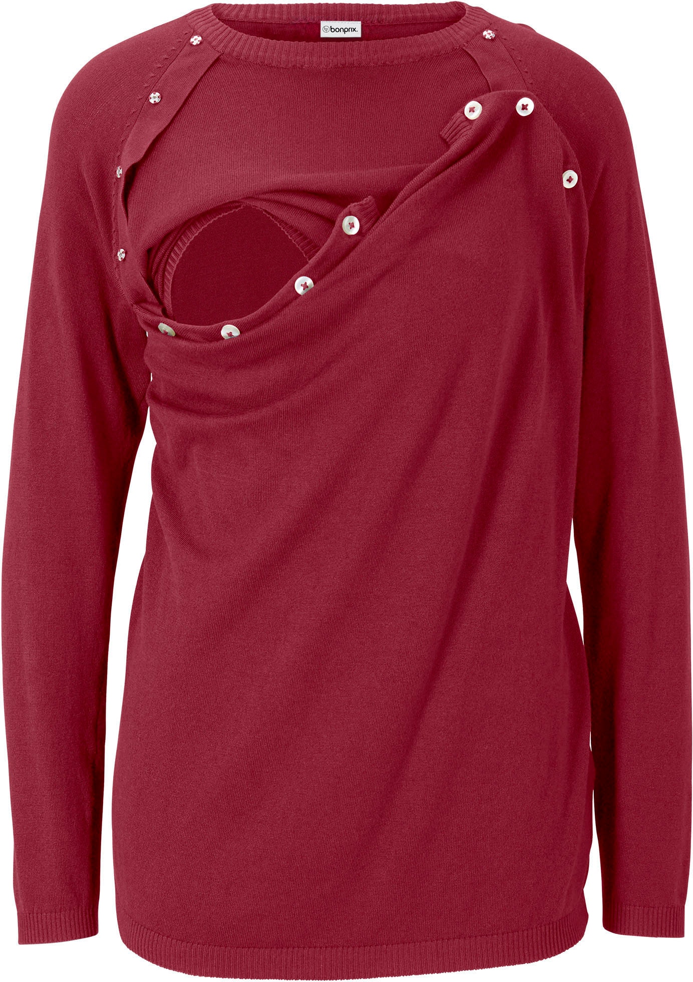 bonprix Stillpullover »2-in-1 Umstands- und Stillpullover aus Feinstrick« aus Viskose und Polyamid, mit Rollkragen, figurbetonte Passform