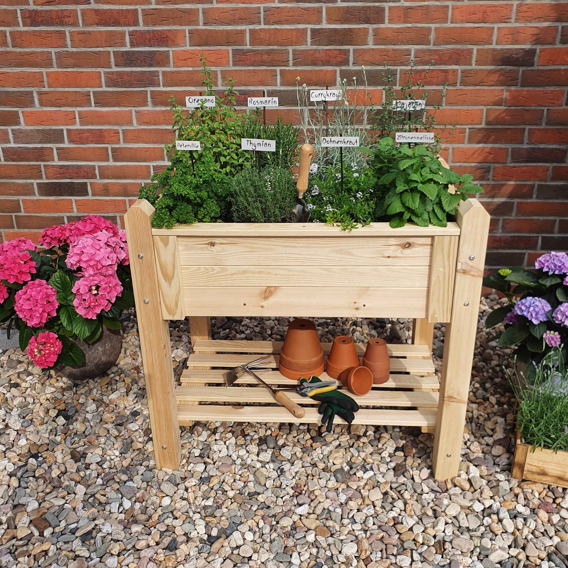 promadino Hochbeet »aus naturbelassenem Kiefernholz« inkl. Pflanzfolie