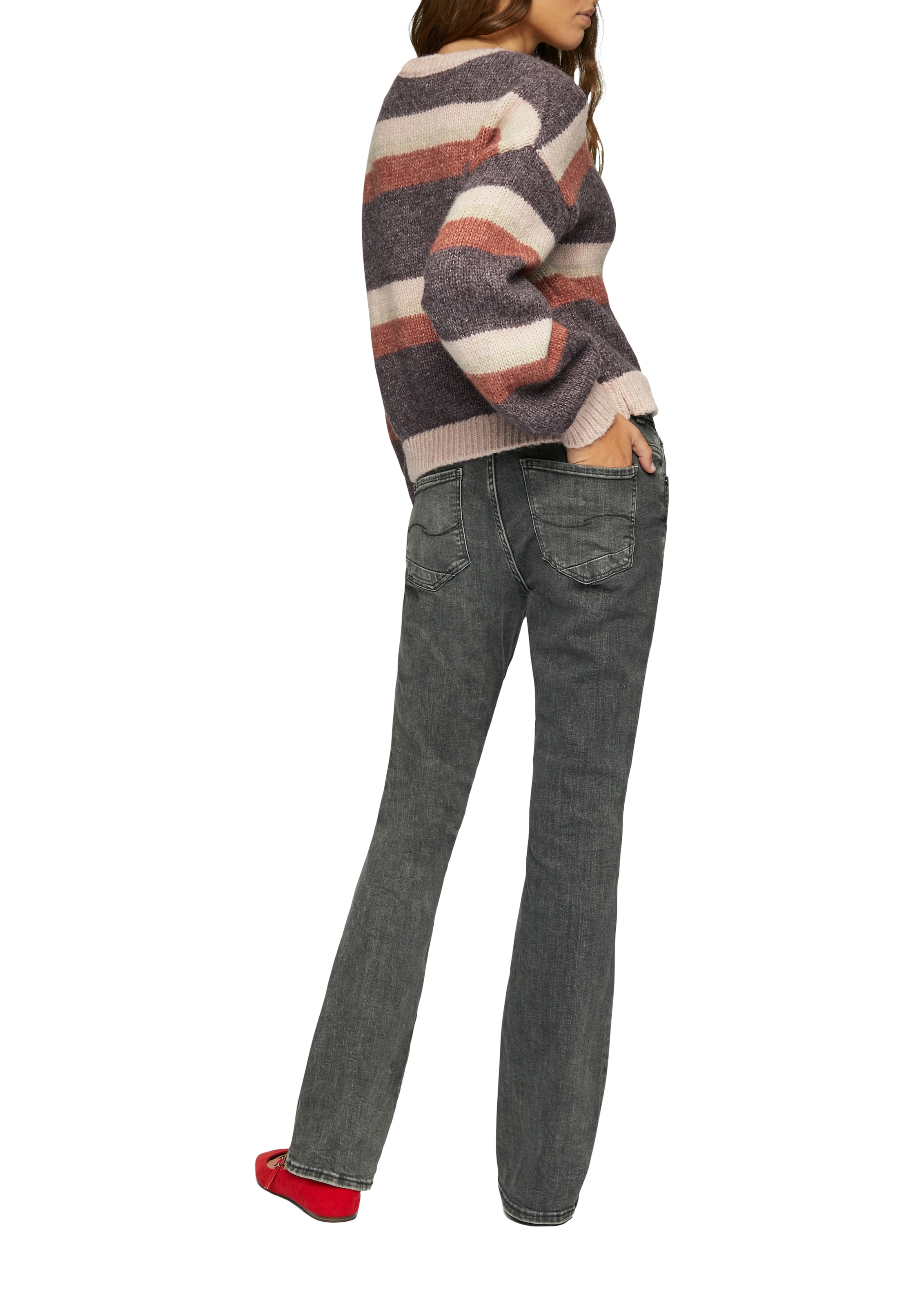 QS Strickpullover mit Intarsien Muster