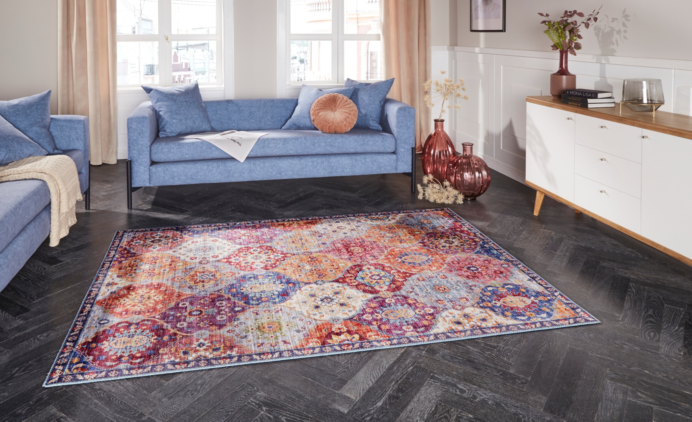 ELLE DECORATION Teppich »Kashmir Ghom«, rechteckig, 5 mm Höhe, Orientalisch günstig online kaufen
