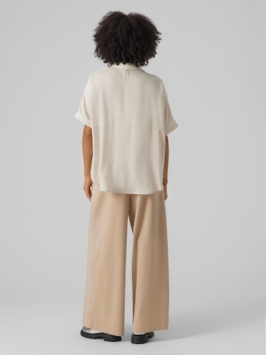 Vero Moda Kurzarmbluse »VMKATRINE S/S OVERSIZED SHIRT WVN NOOS«