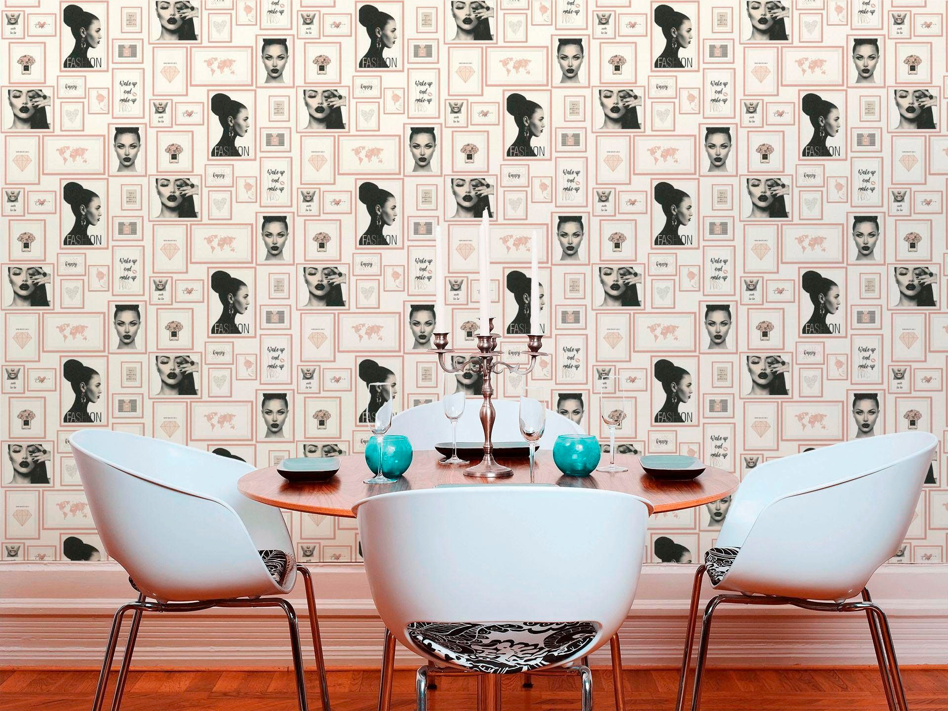 living walls Vliestapete »Metropolitan Stories Lola Paris«, Motiv-abstrakt-naturalistisch, Moderne Tapete Bildertapete Tapeten Wohnzimmer Schlafzimmer Küche Flur