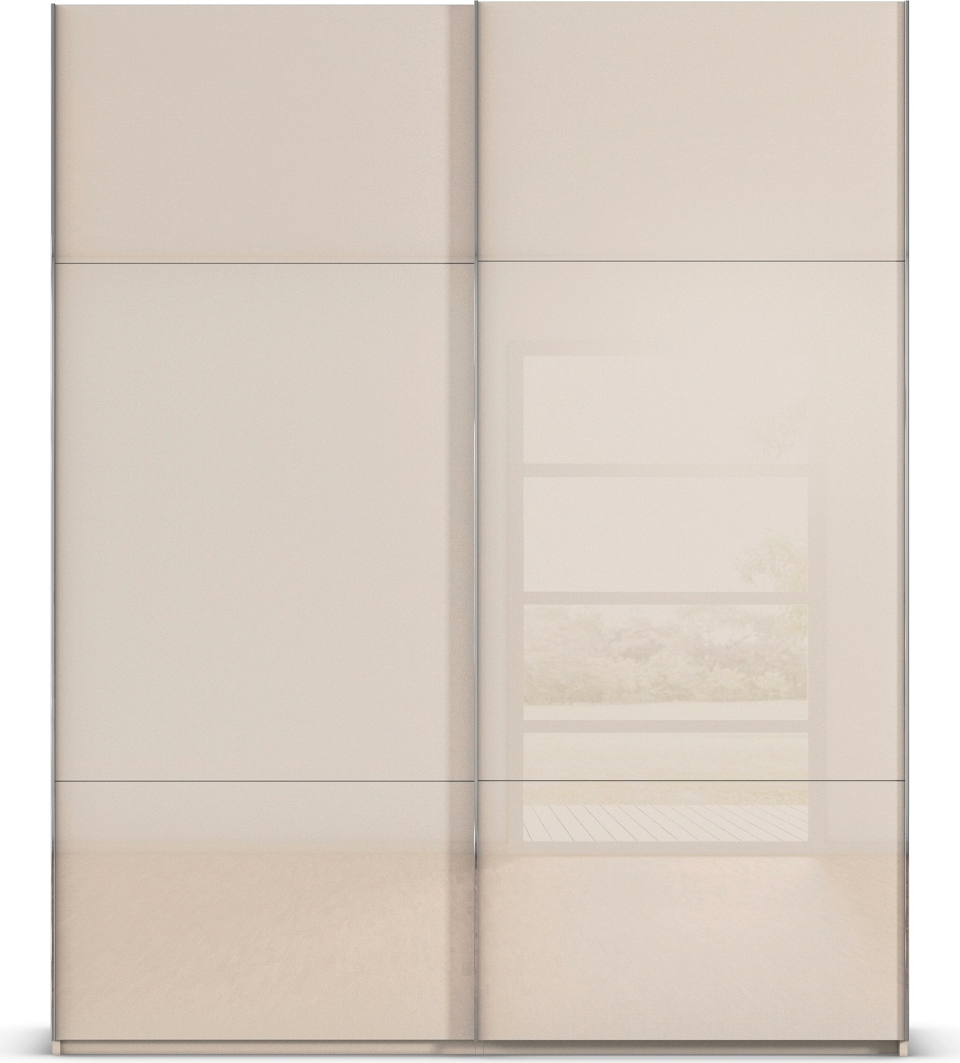 rauch Schwebetürenschrank »Kleiderschrank Schrank Garderobe Schlafzimmerschrank CONTIDO«, (in 3 verschiedenen Ausstattungen BASIC/CLASSIC/PREMIUM), aus hochwertigem Material in 6 Breiten 2 Griff-Farben MADE IN GERMANY