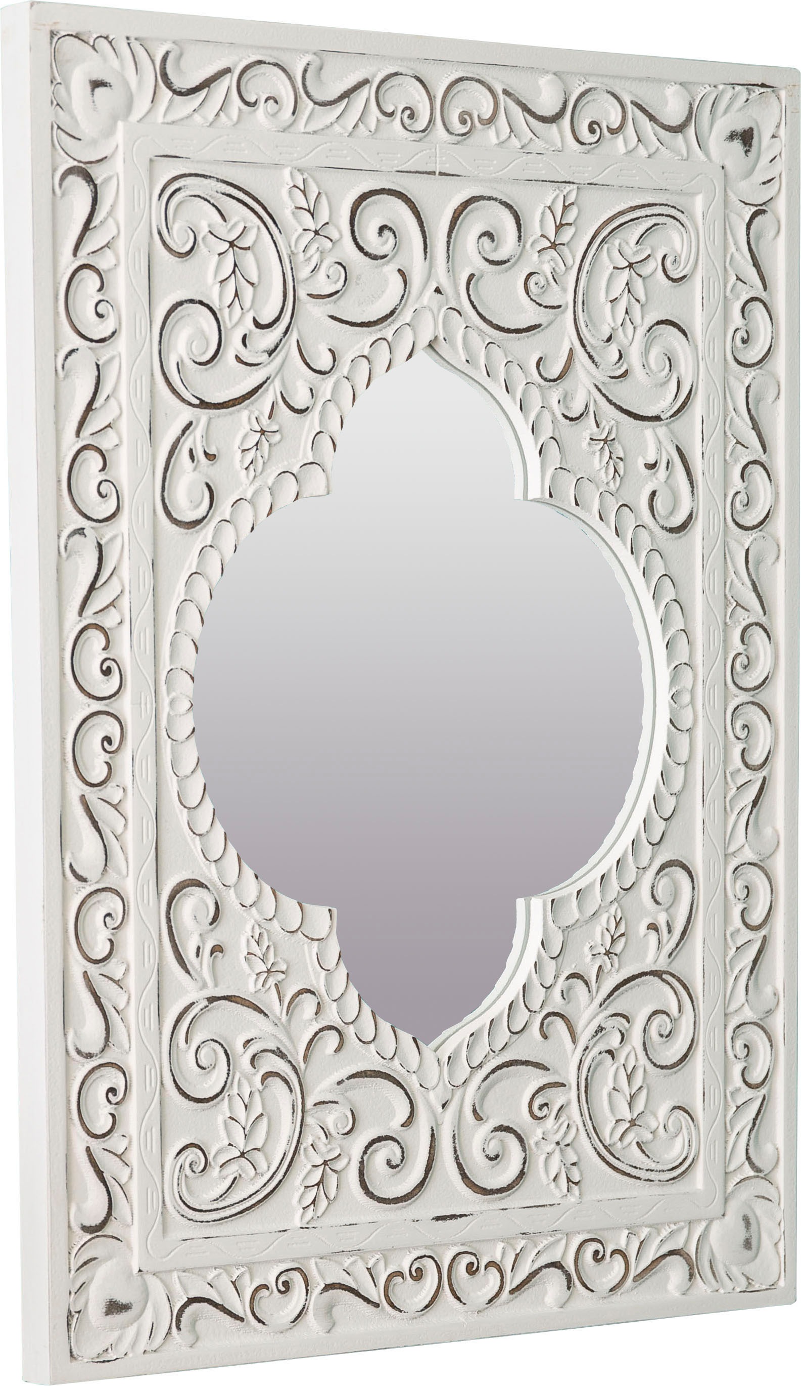 my Flair Dekospiegel »Felicitas« Wandspiegel, weiß, Landhaus, rechteckig, O günstig online kaufen