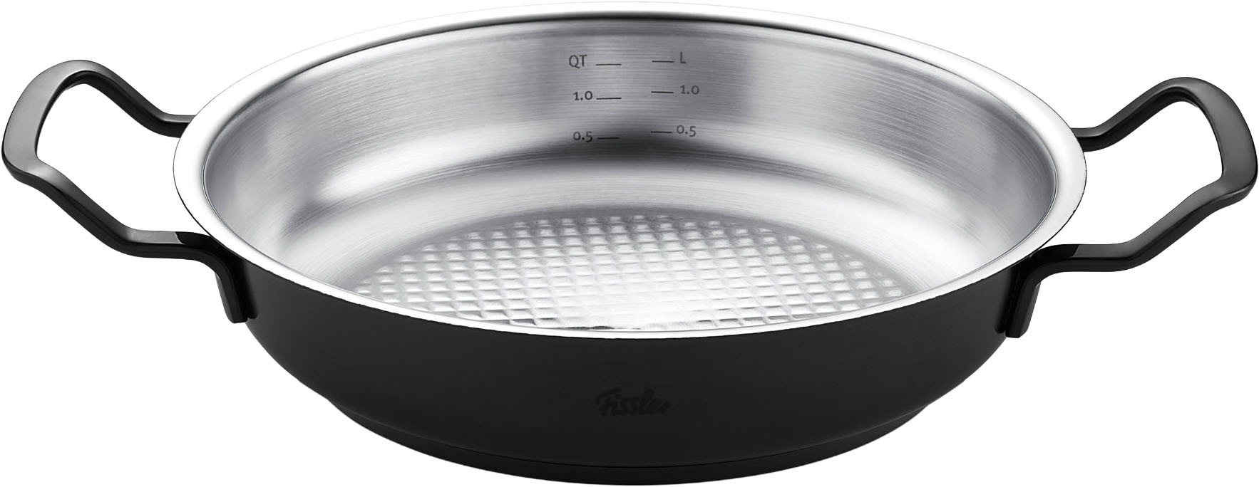 Fissler Topf-Set »Original-Profi Collection ShadowLine«, Edelstahl 18/10, (Set, 8 tlg., 3 Kochtöpfe mit Metalldeckel, 1 Servierpfanne, 1 Stielkasserolle), Auf 1.800 Stück limitiert, Echtheitszertifikat, Made in Germany