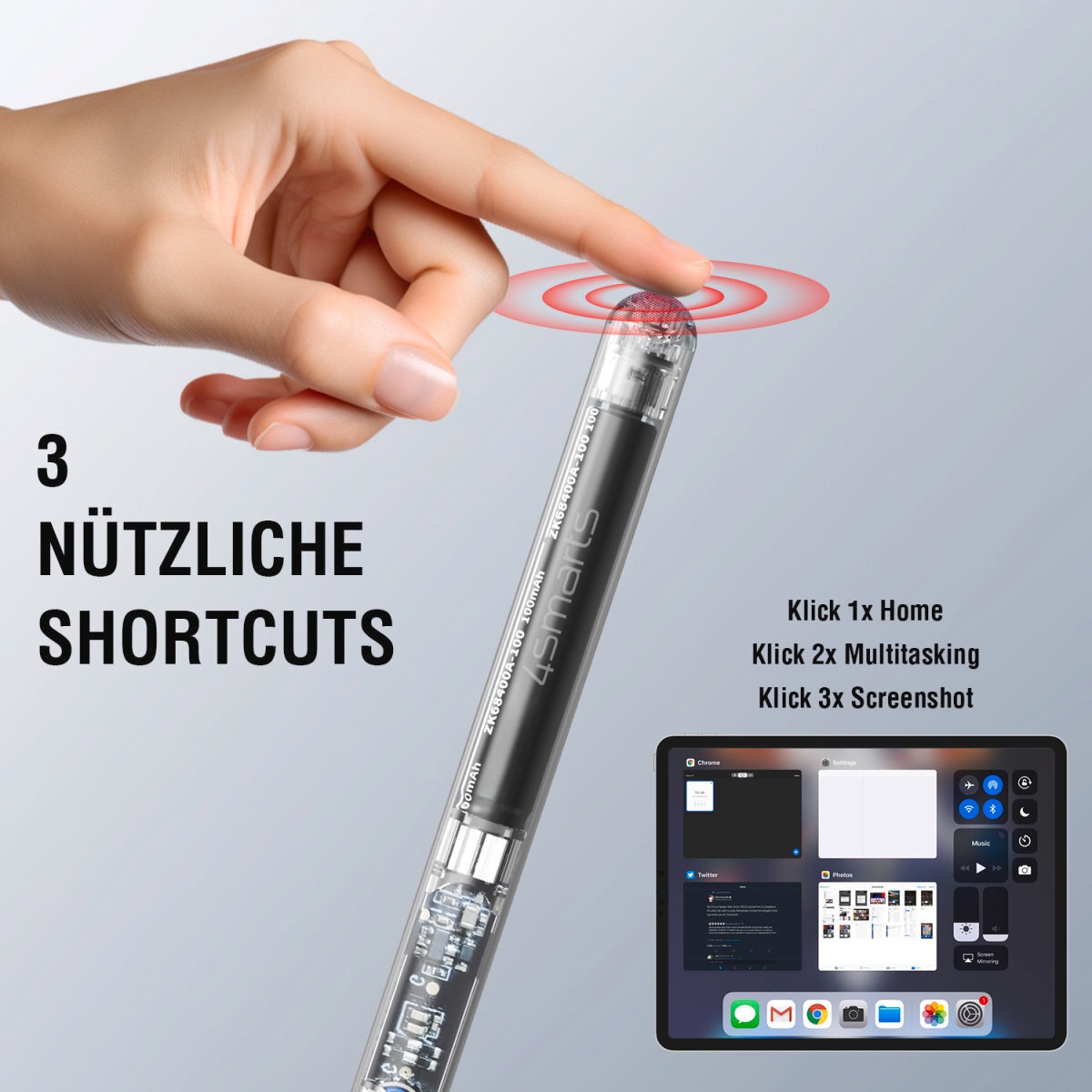 4smarts Eingabestift »Aktiver Eingabestift Pencil Pro Lucid«