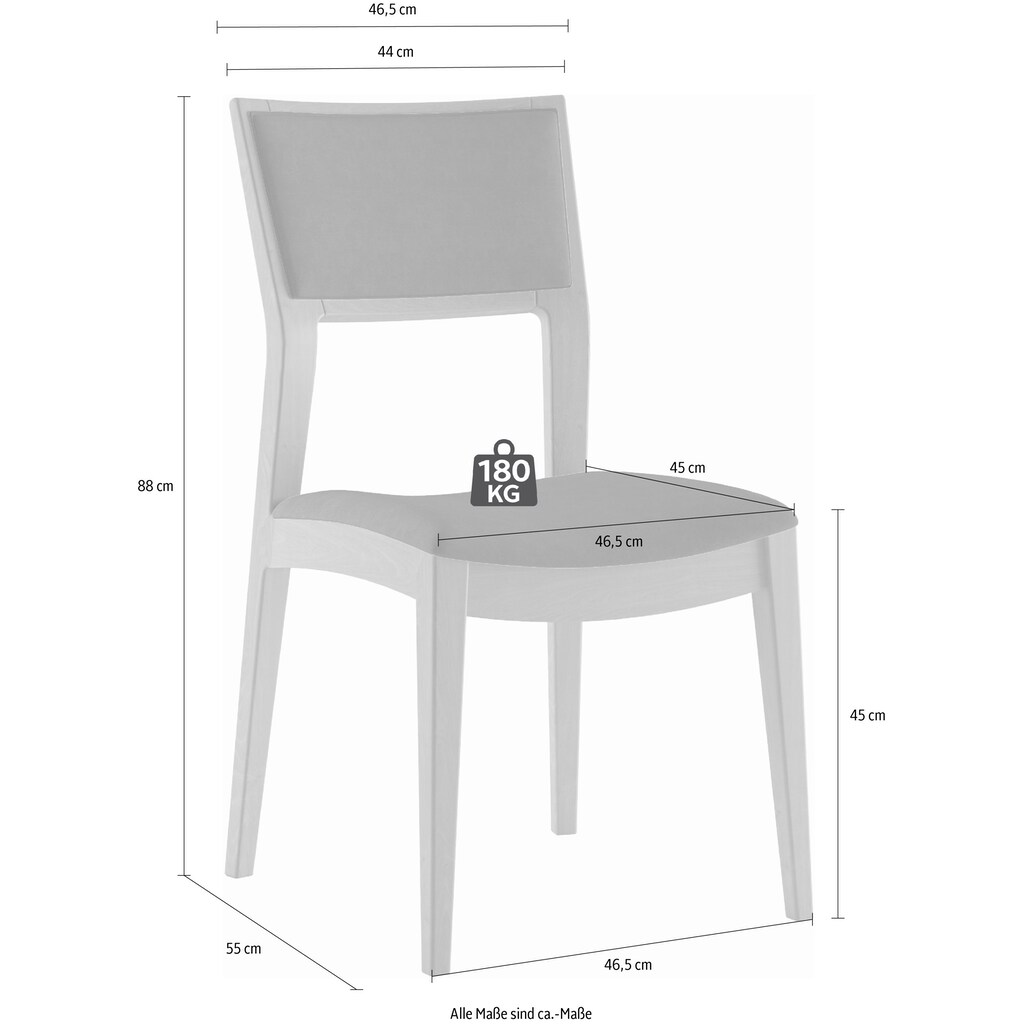 INOSIGN Stuhl »DOM«, 2 St., Microfaser