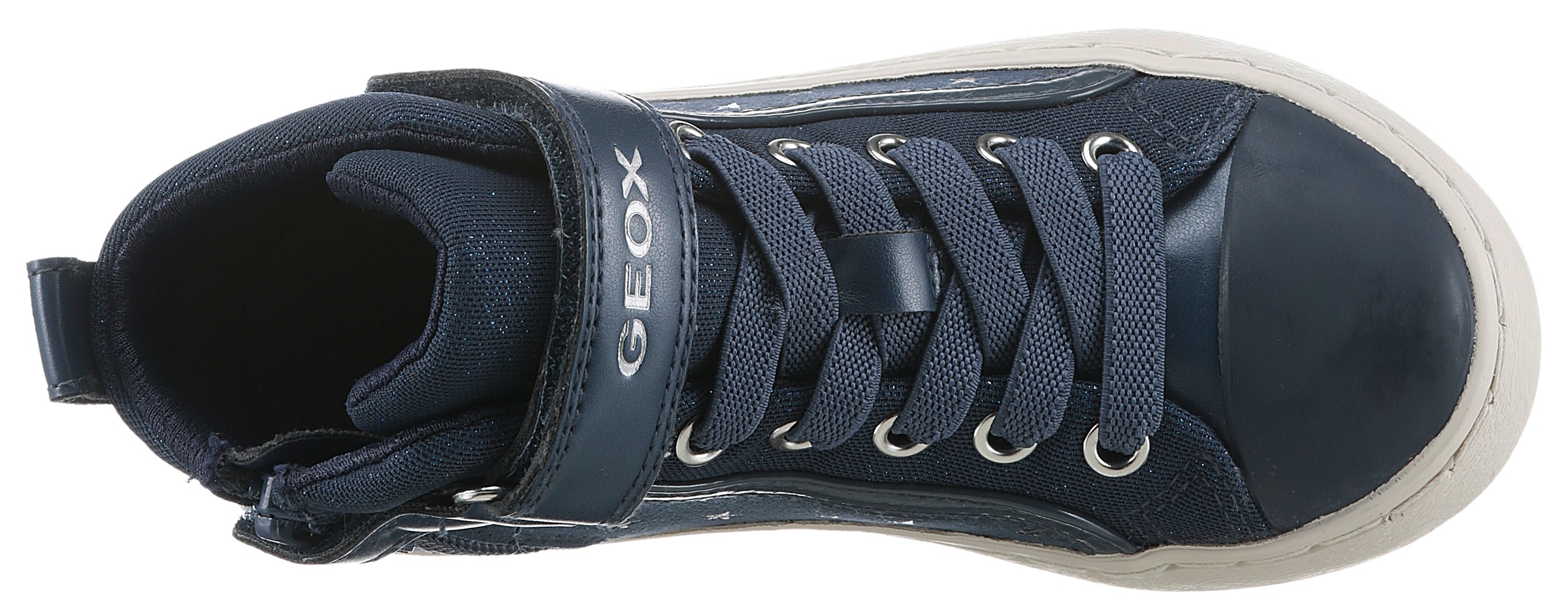 Geox Sneaker »J KALISPERA GIRL I«, High Top Sneaker, Schnürboots, Freizeitschuh mit Gummizug