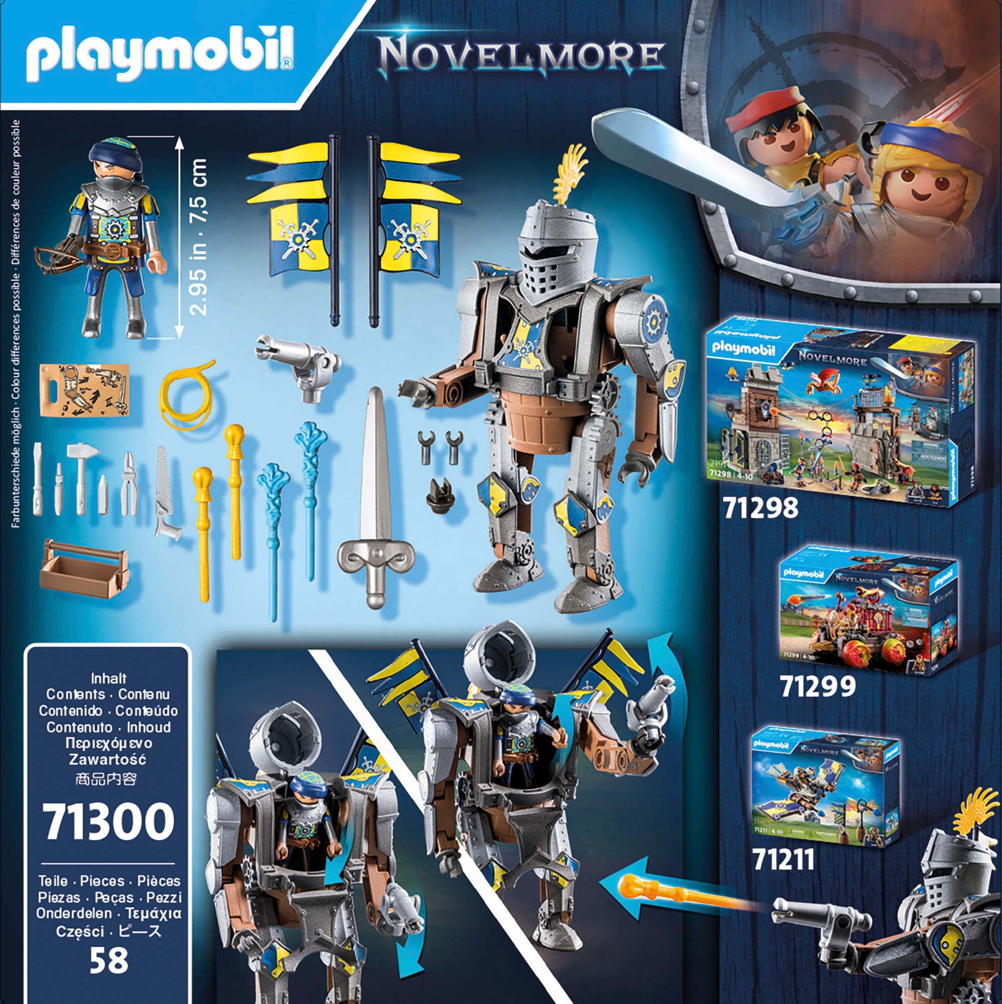 Playmobil® Konstruktions-Spielset »Novelmore - Kampfroboter (71300), Novelmore«, (58 St.), Made in Europe