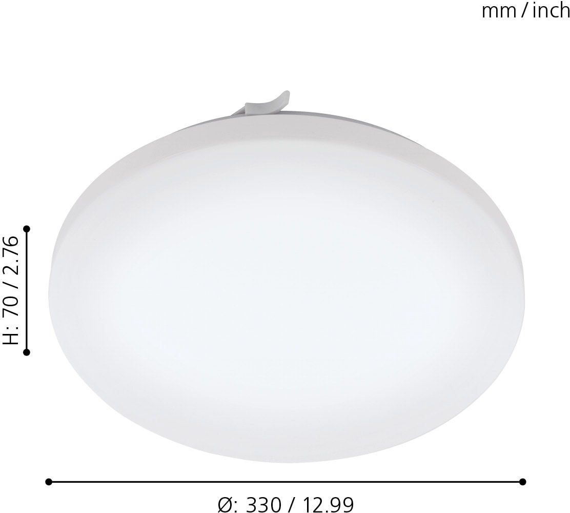 EGLO LED online IP44 33 Ø: Lampe, flammig-flammig, Deckenleuchte »FRANIA«, Deckenleuchte, Weiß, cm, Stahl, bestellen 1 Kunststoff