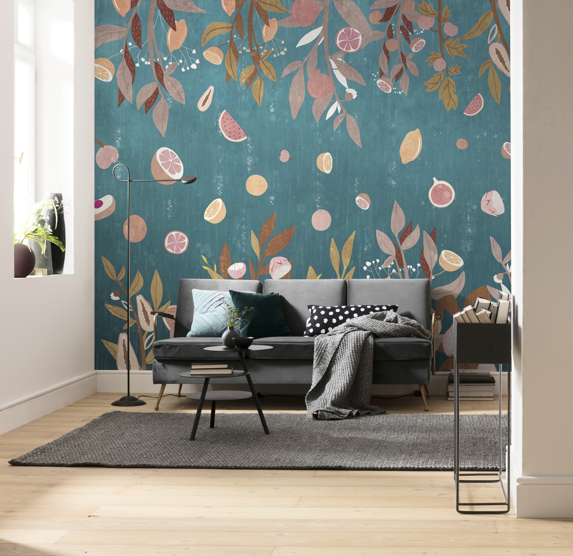 Komar Vliestapete »Digitaldruck Vlies - Rêve de Fruits - Größe 350 x 250 cm«, bedruckt, Wohnzimmer, Schlafzimmer