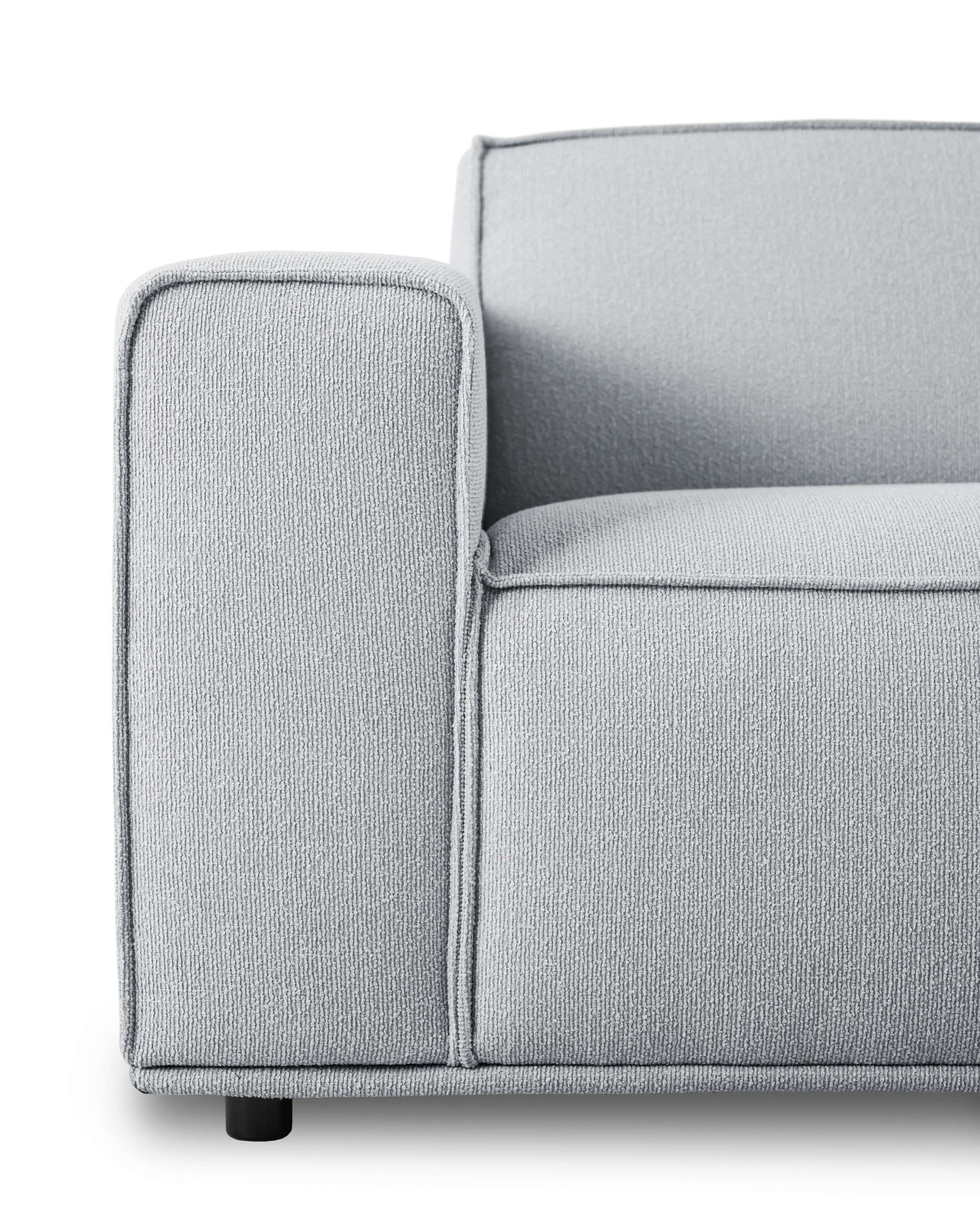 Home affaire Ecksofa »Avelin, 228 cm, L-Form, Chenille, Struktur-Boucle«, mit Wellenunterfederung, Kedernaht, bodentief, Skandi-Design