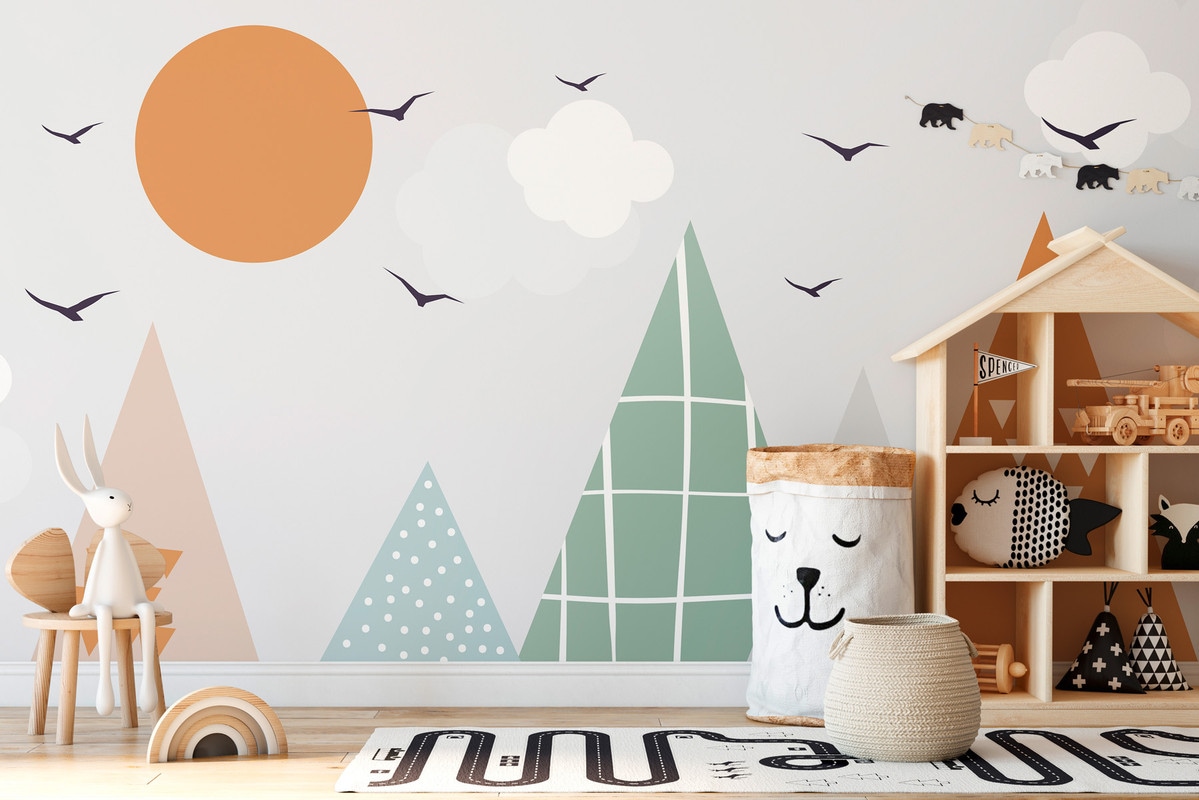 A.S. Création Vliestapete »Berglandschaft-Tapete Grau Grün Braun Geometrisc günstig online kaufen