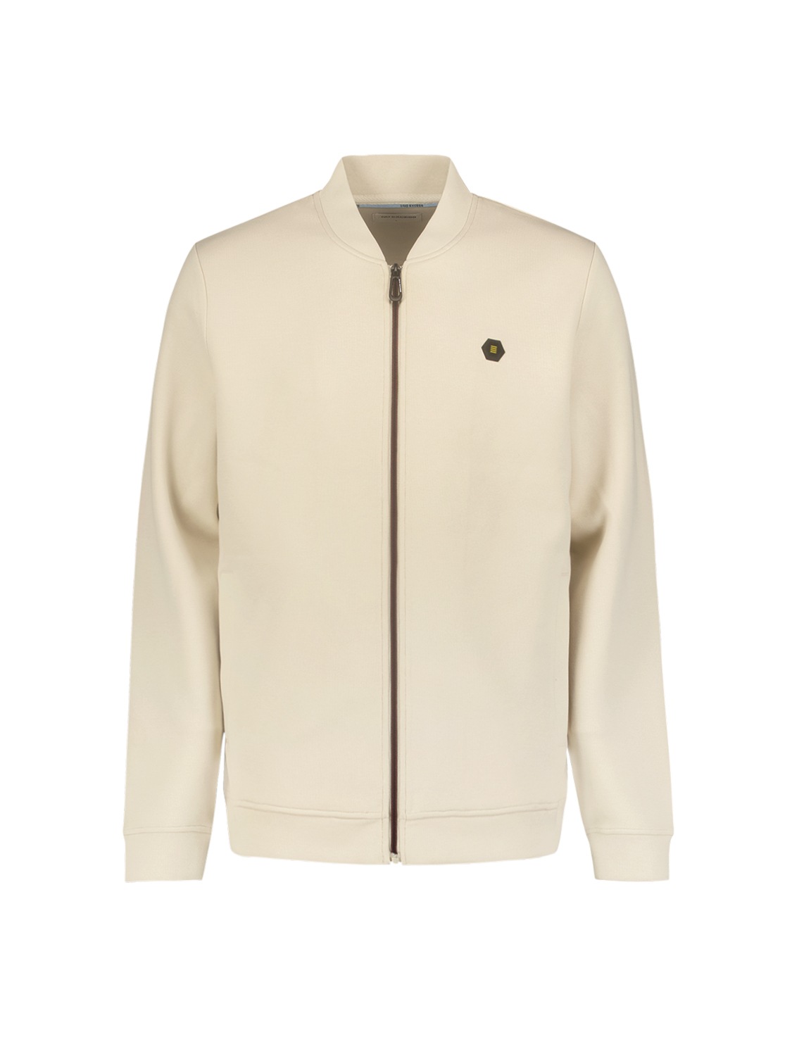 NO EXCESS Sweater »No Excess Stylische Weste mit Bomberkragen und Piqué-Material«