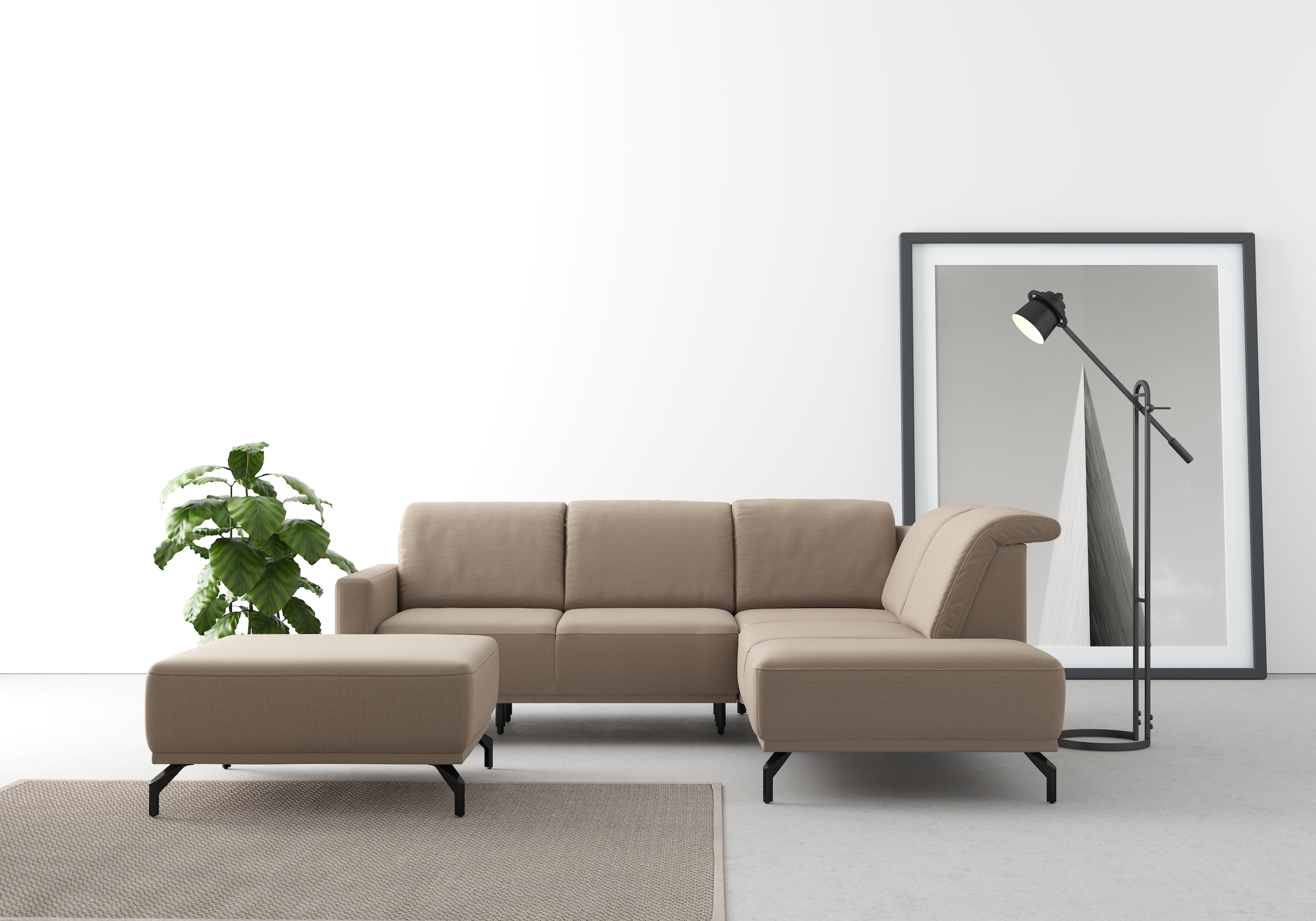 sit&more "Bailando L-Form" wahlweise mit Kopfteilverstellung und Vorziehsit günstig online kaufen