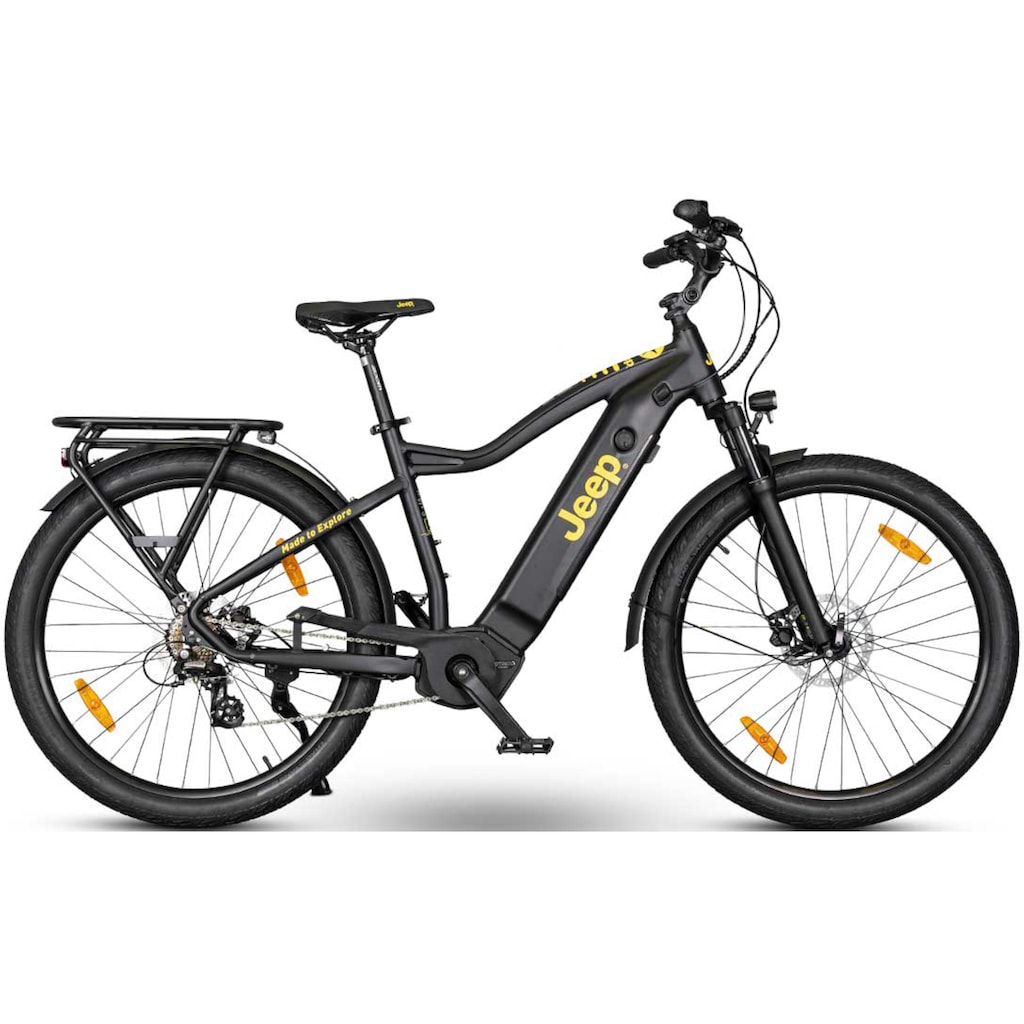 Jeep E-Bikes E-Bike »UMM 7000«, 7 Gang, Mittelmotor 250 W, (mit Akku-Ladegerät)