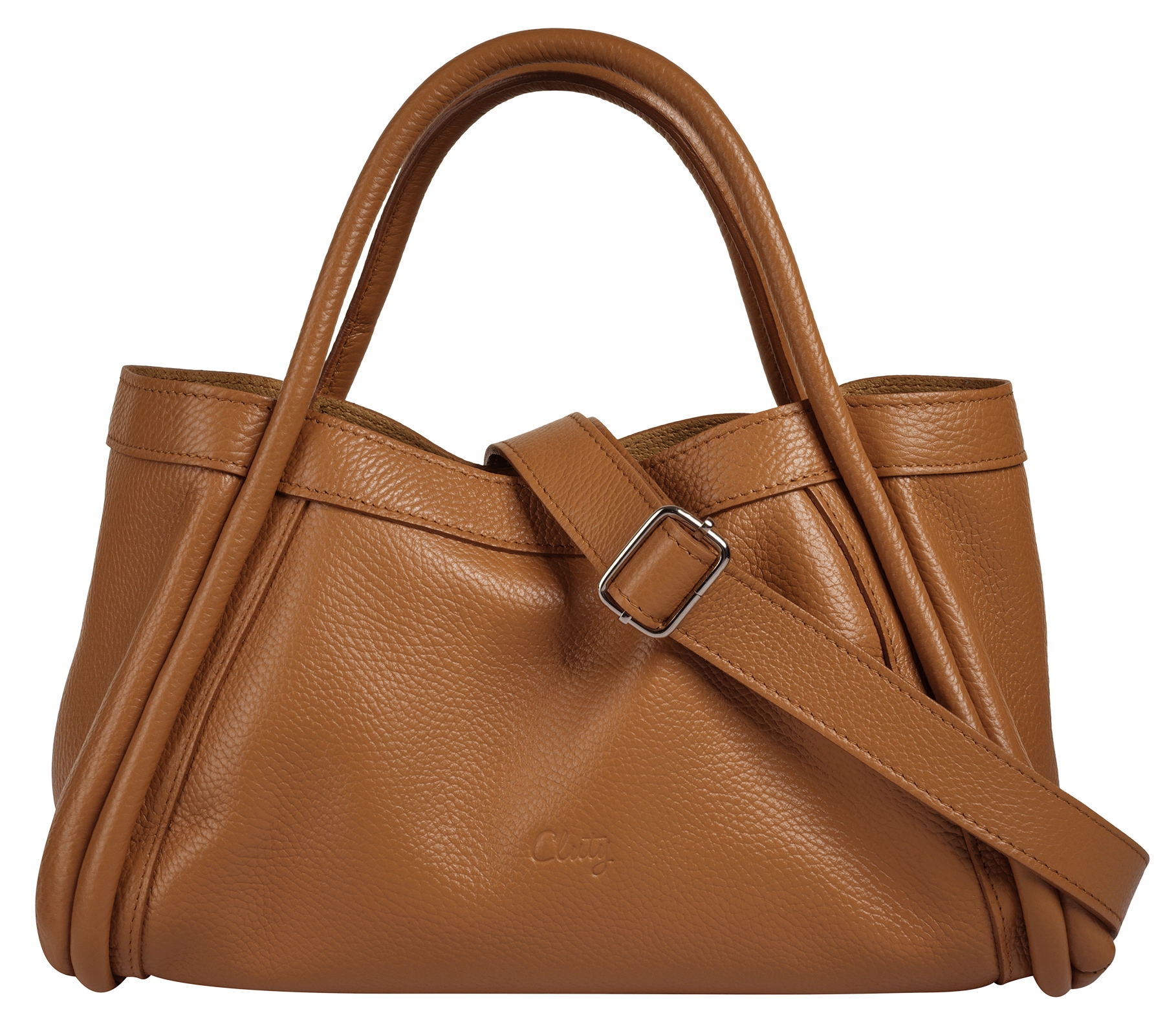Cluty Henkeltasche »2 in 1«, echt Leder, Made in Italy