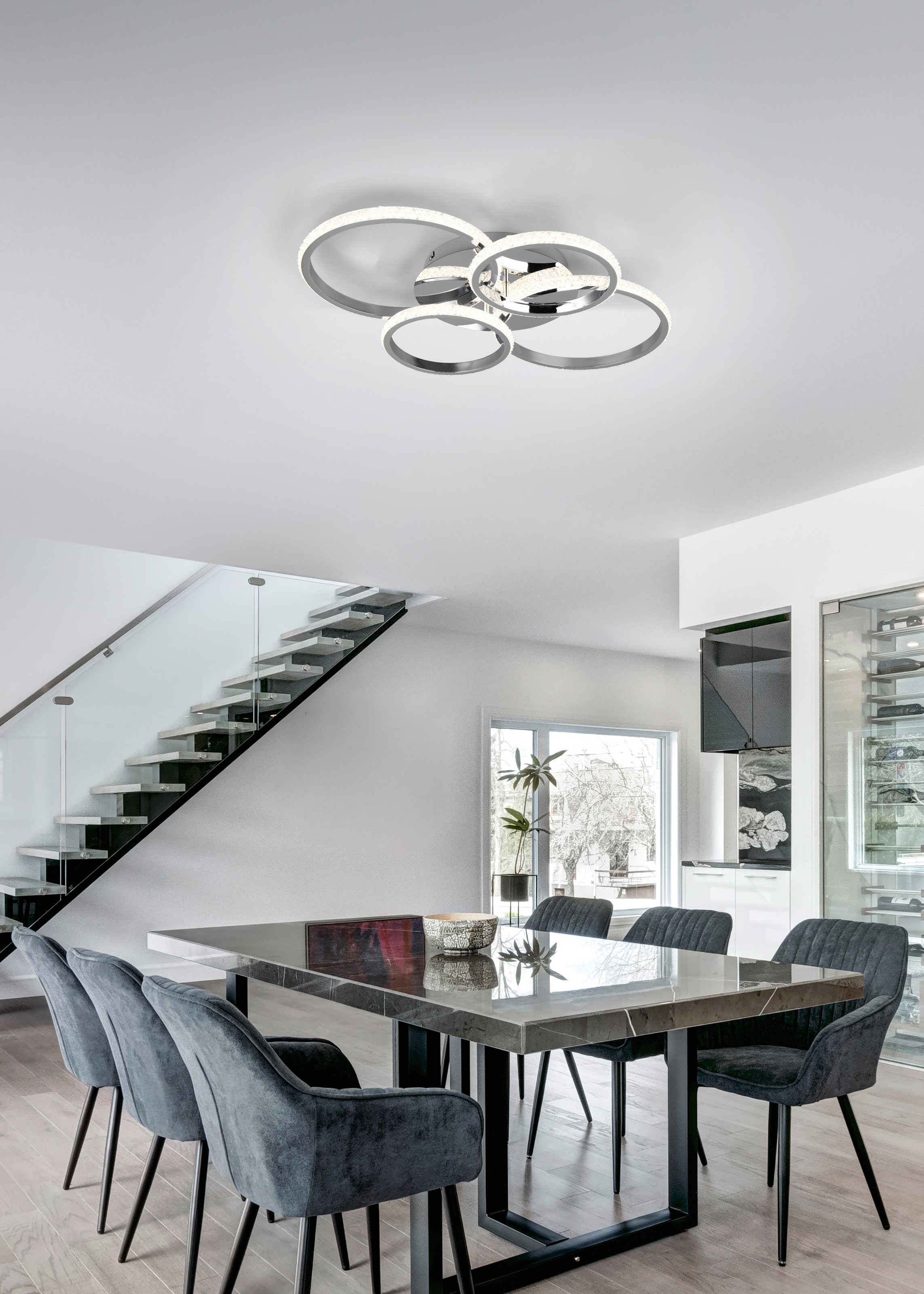 REALITY Leuchten LED Deckenleuchte »CIRES, LED Deckenlampe mit 4 schwenkbar günstig online kaufen