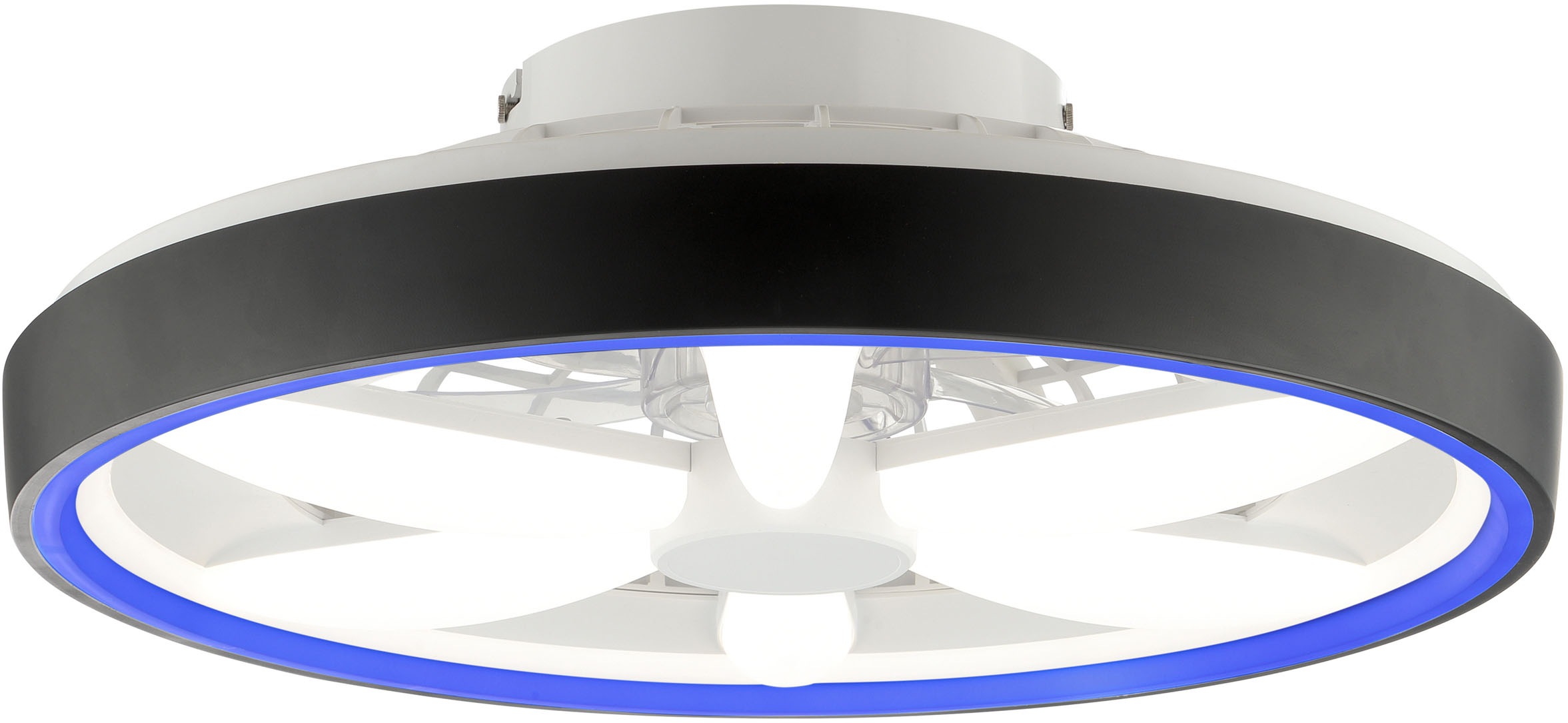 Brilliant LED Deckenleuchte »Gaiano«, 1 flammig, Ø 48cm mit Ventilator, 6400 lm, dimmbar, RGB, 2700-6500 K