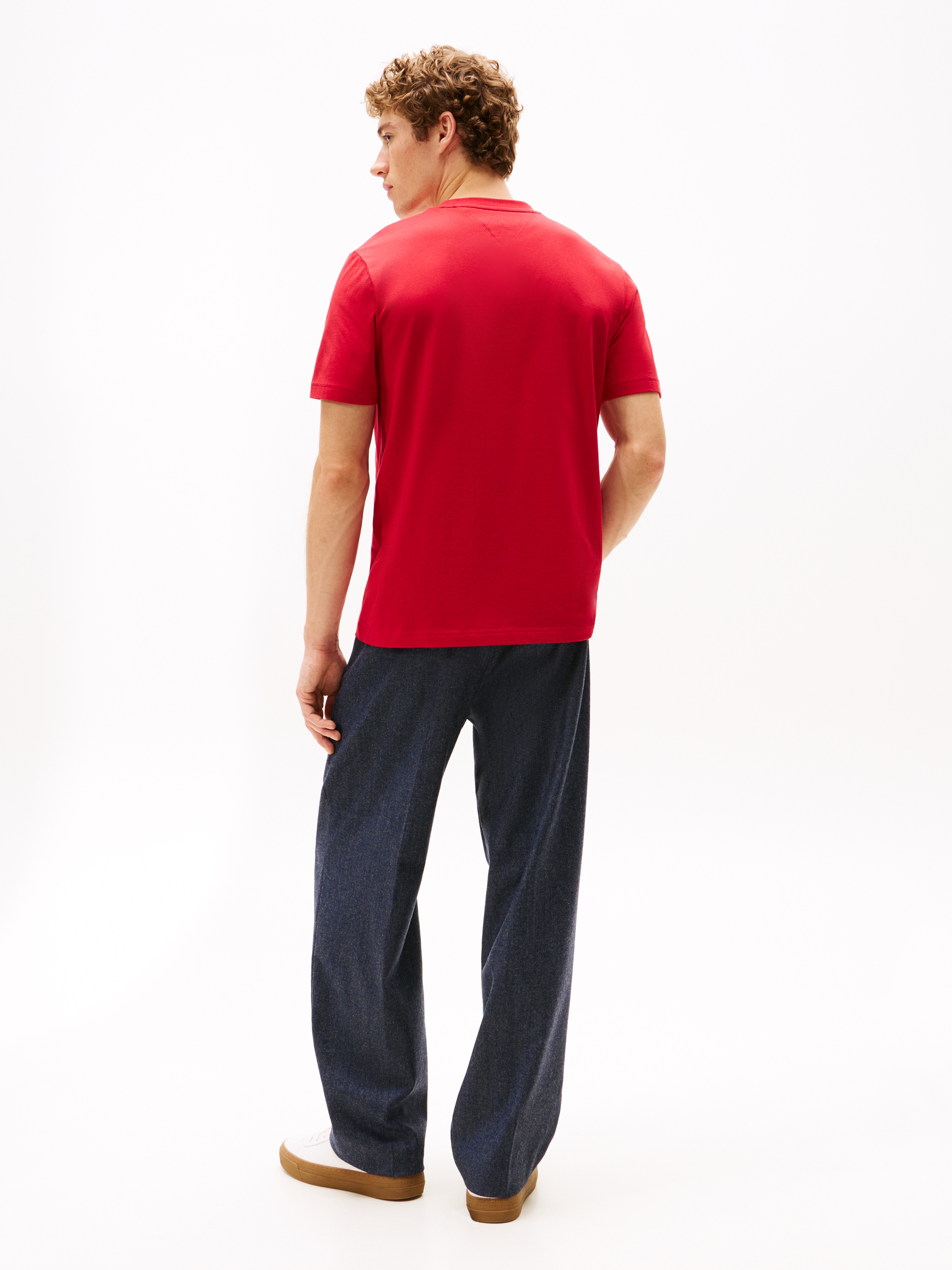 Tommy Hilfiger T-Shirt »LINEAR FLAG GRAPHIC« Rundhals, regular fit, Jersey