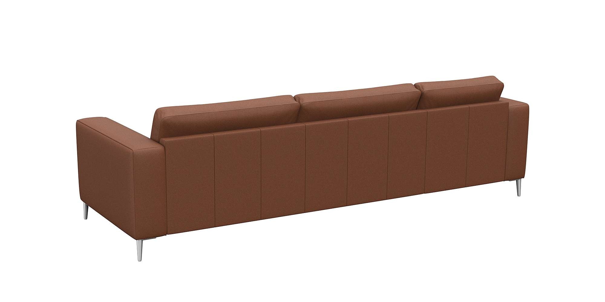 FLEXLUX Ecksofa »Fiore, super Sitzkomfort durch Kaltschaum im Sitz, L-Form«, breite Armlehnen, Kaltschaum, Füße Alu
