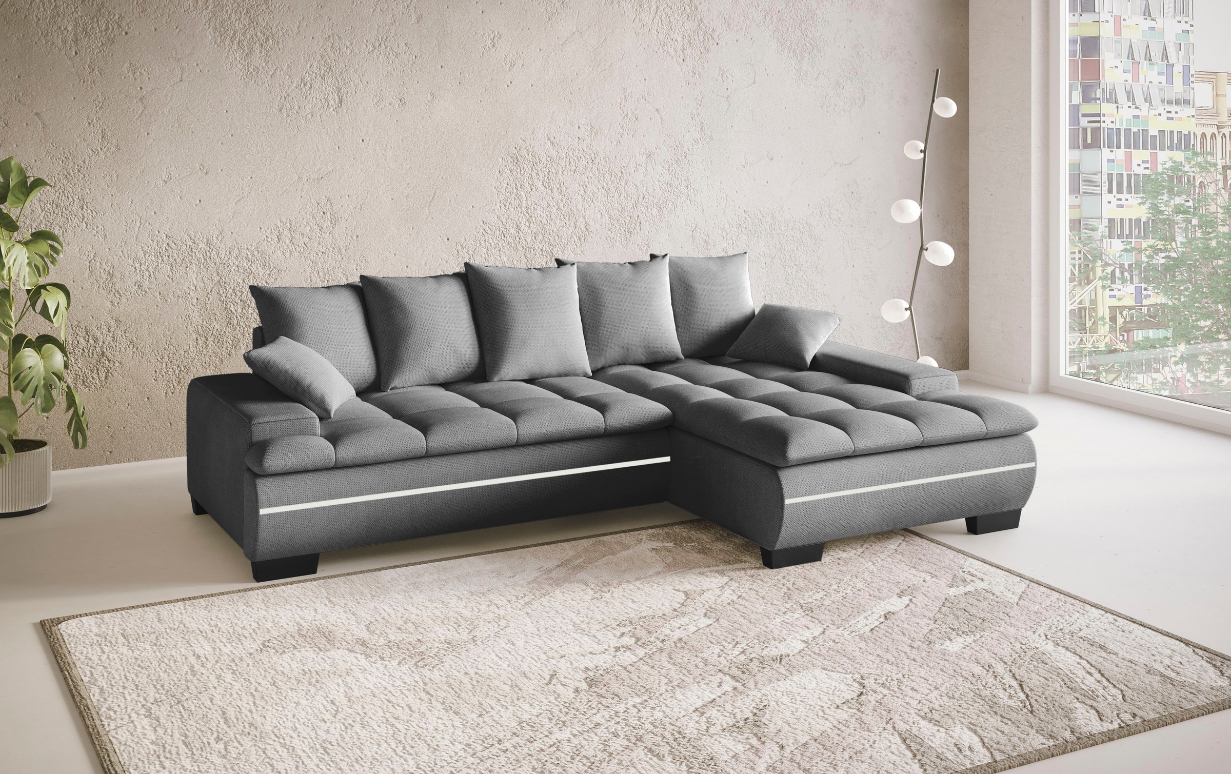 Mr. Couch Ecksofa »Haiti II, L-Form«, RGB-LED Beleuchtung, wahlweise mit Ka günstig online kaufen