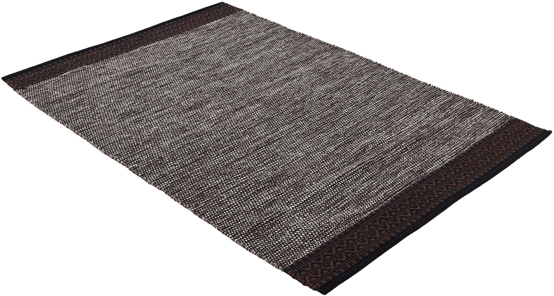carpetfine Teppich »Kelim Mia,  auch als Läufer erhältlich«, rechteckig, 6 mm Höhe, handgewebt, Baumwolle, Wendeteppich, Fleckerl, Bordüre, Wohnzimmer
