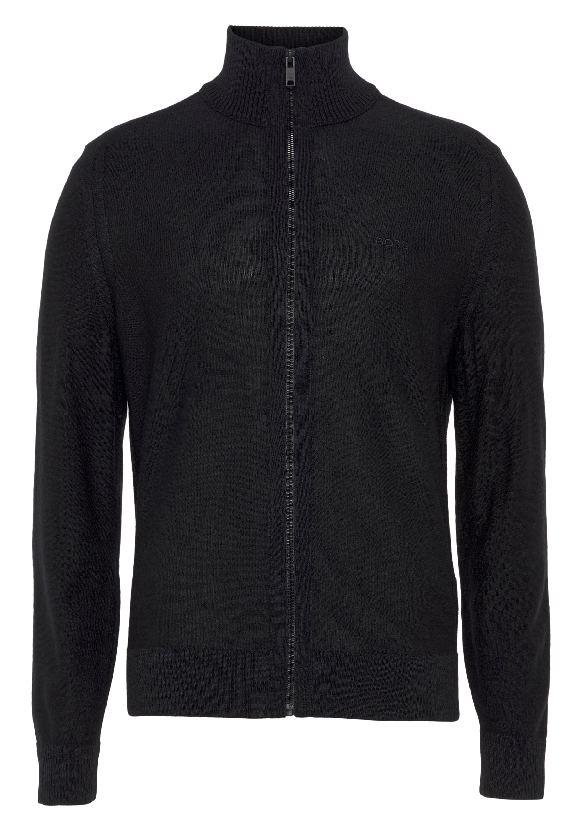 BOSS ORANGE Strickjacke »Avac« mit Logostickerei auf der Brust