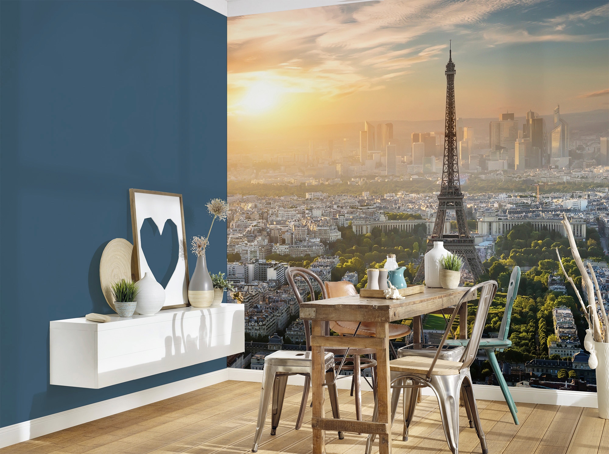 living walls Fototapete »Designwalls Eiffel Tower«, Vlies, Wand, Schräge, Decke