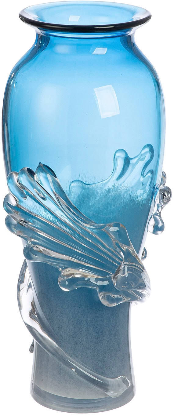Casablanca by Gilde Tischvase »Vase Wave blau«, (1 St.) günstig online kaufen