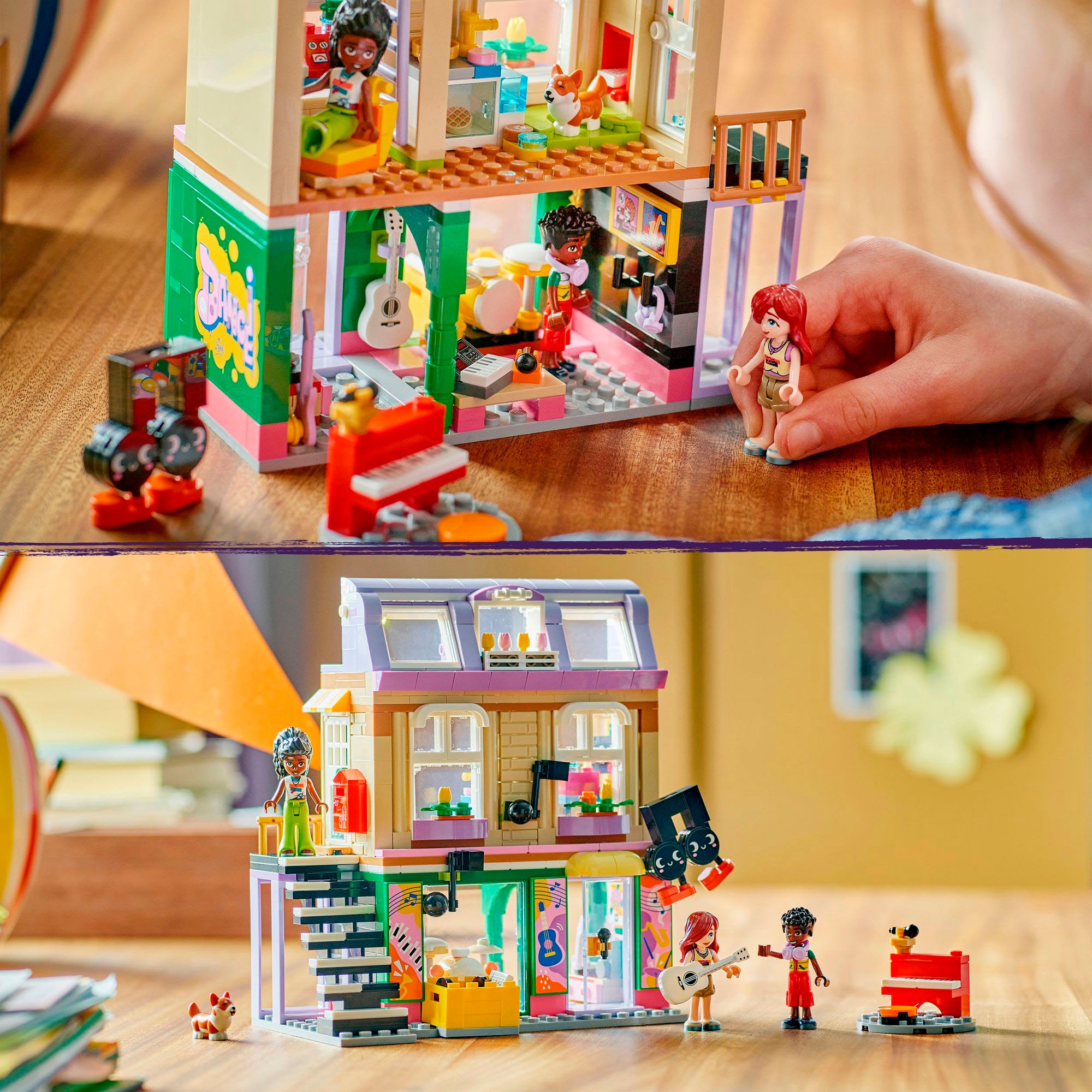 LEGO® Konstruktionsspielsteine »Musikladen & Wohnung (42653), LEGO Friends«, (483 St.), Made in Europe