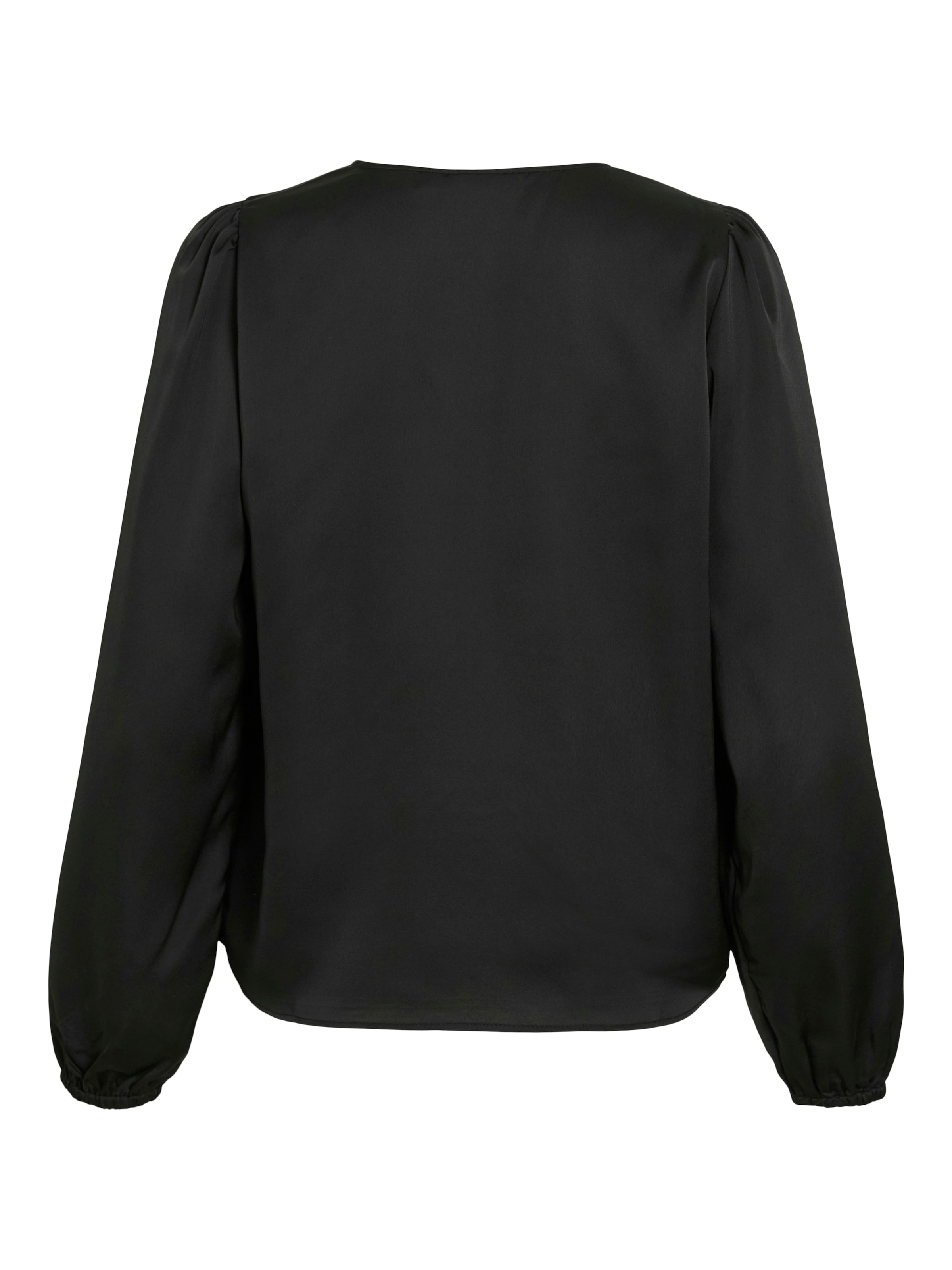 Vila Langarmshirt »VIELLETTE L/S SMOCK SATIN TOP - NOOS« Kunstfaser, regular fit