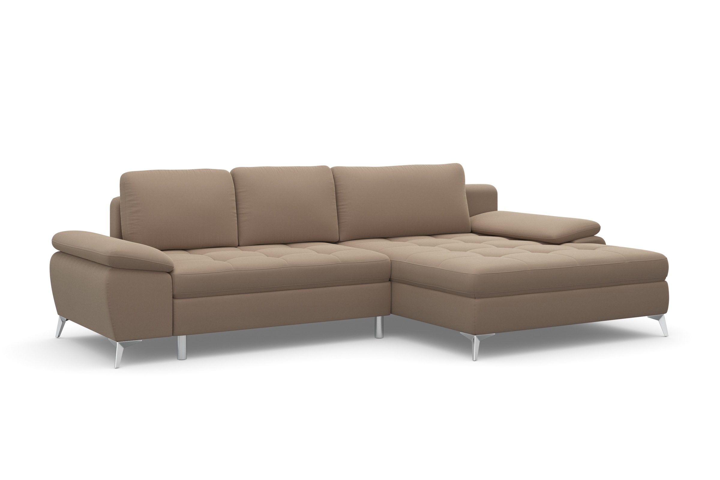 sit&more Ecksofa »Latigo L-Form«, mit Mega-Recamiere, wahlweise mit Bettfunktion und Bettkasten