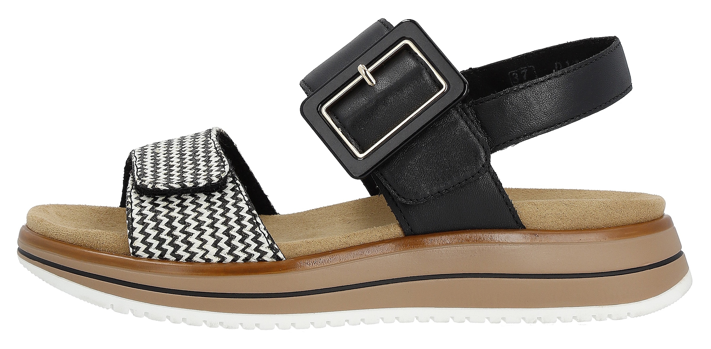 Remonte Keilsandalette »ELLE-Collection«  , Sommerschuh, Sandale, Komfortschuh mit praktischen Klettverschlüssen