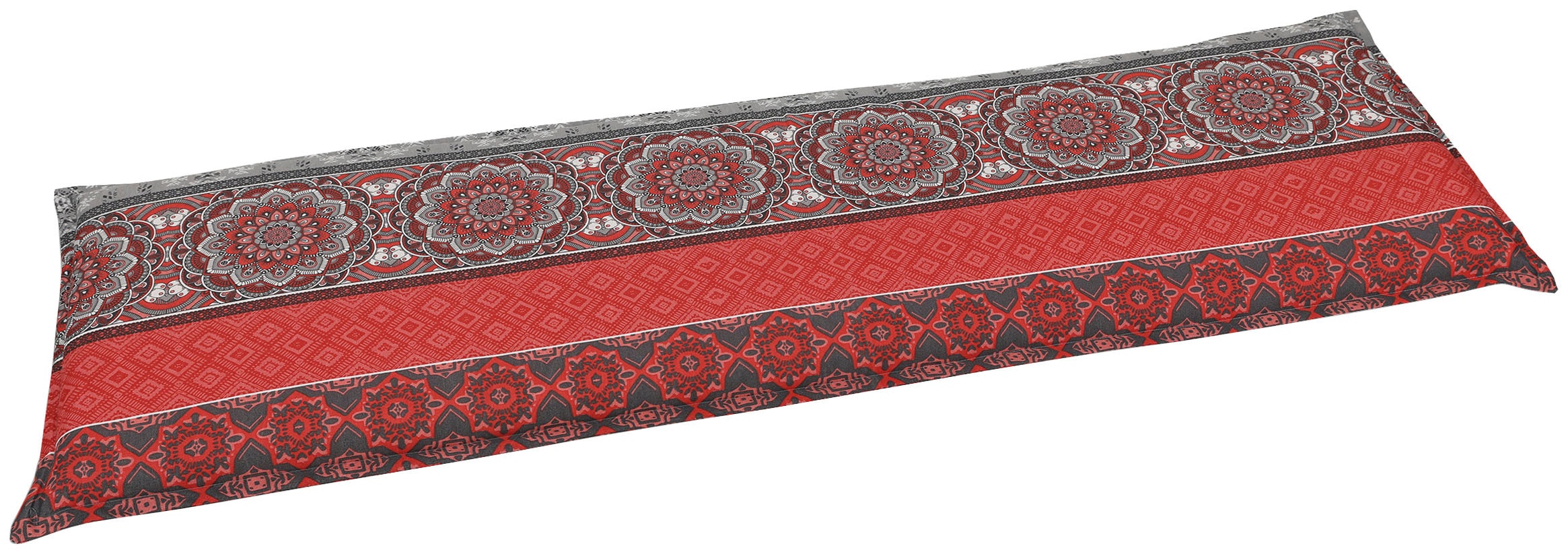 GO-DE Bankauflage rot/grau Bezug: 65% Polyester, 35% Baumwolle