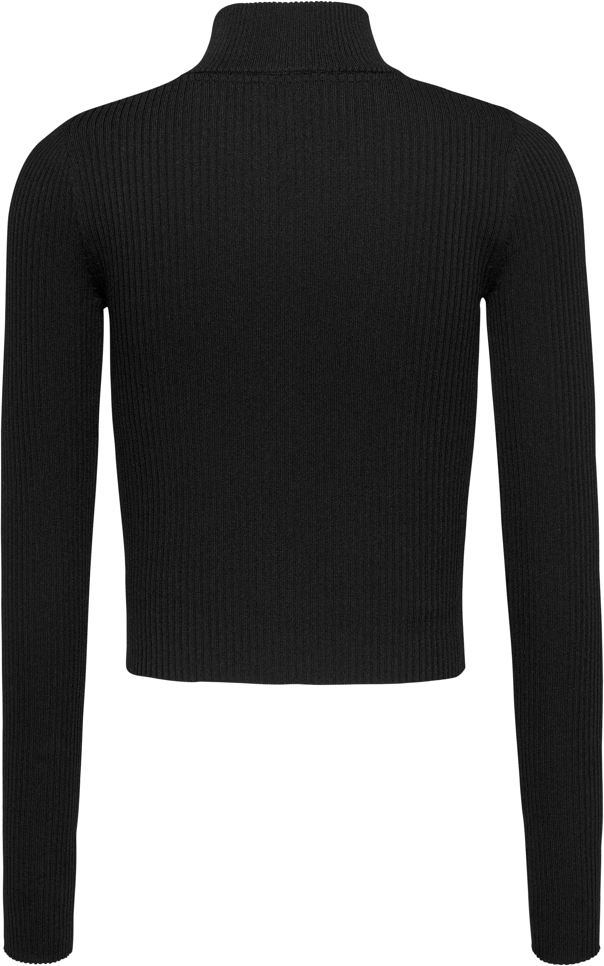 Tommy Jeans Troyer »TJW 1/4 ZIP TECHNICAL RIB«, mit kurzem Reißverschluss