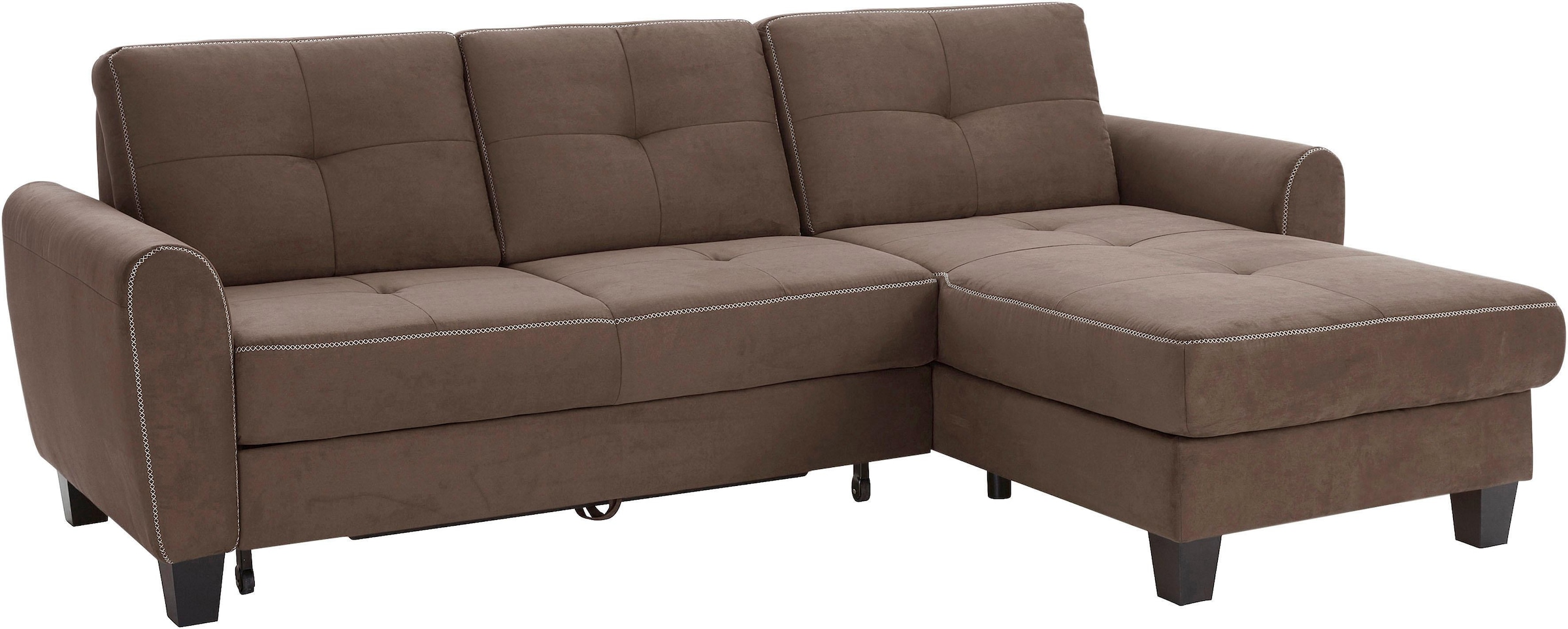 sit&more Ecksofa »Varese L-Form«, mit Federkern, wahlweise mit Bettfunktion und Stauraum