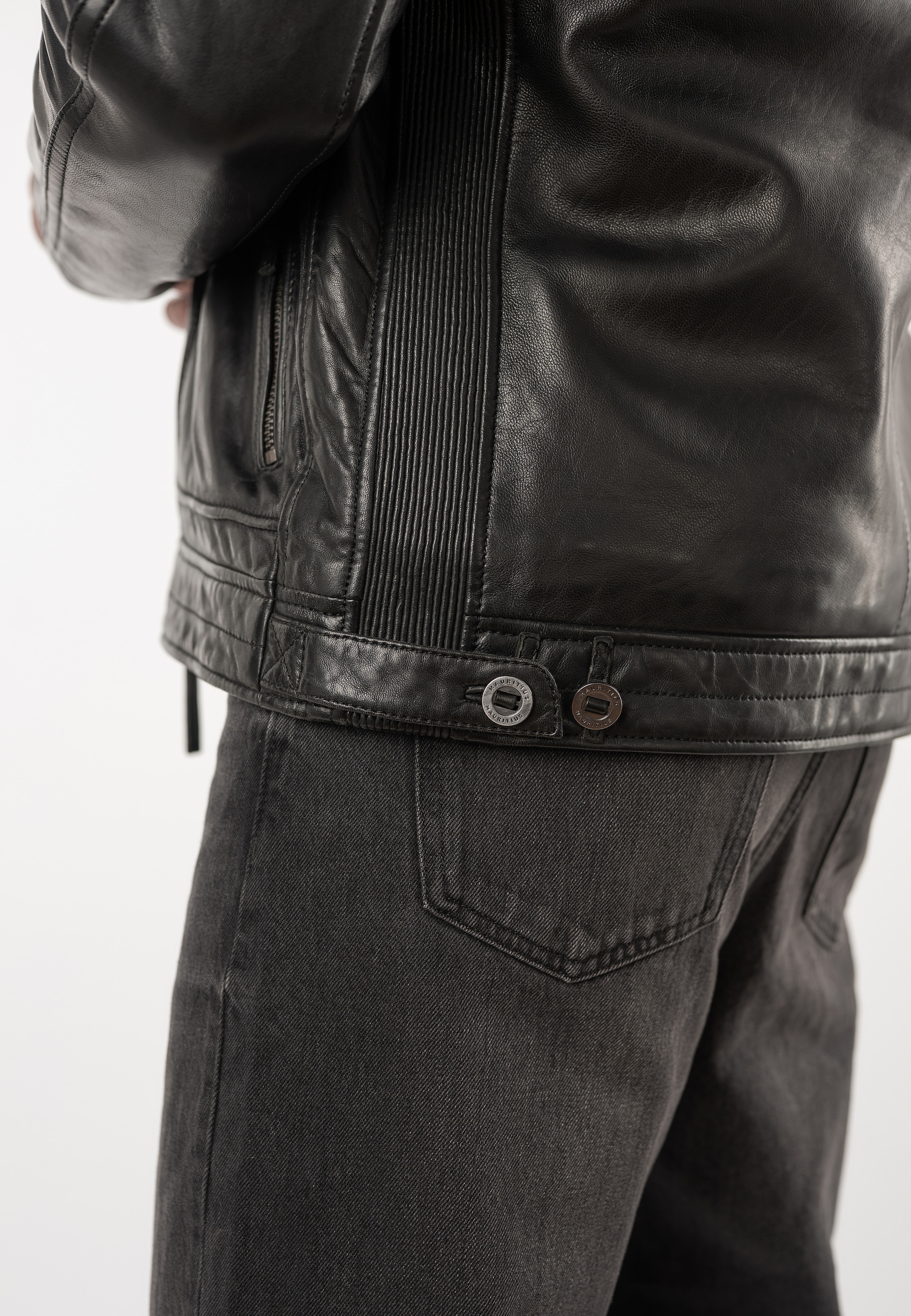 Mauritius Lederjacke »MMFello« mit Fellkragen, Fliegerjacke