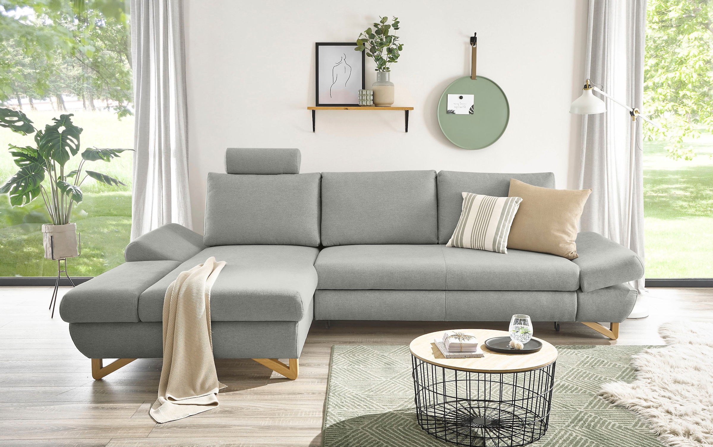 INOSIGN Ecksofa »City/Giron, L-Form,«, verstellbare Armlehnen mit Rasterfunktion