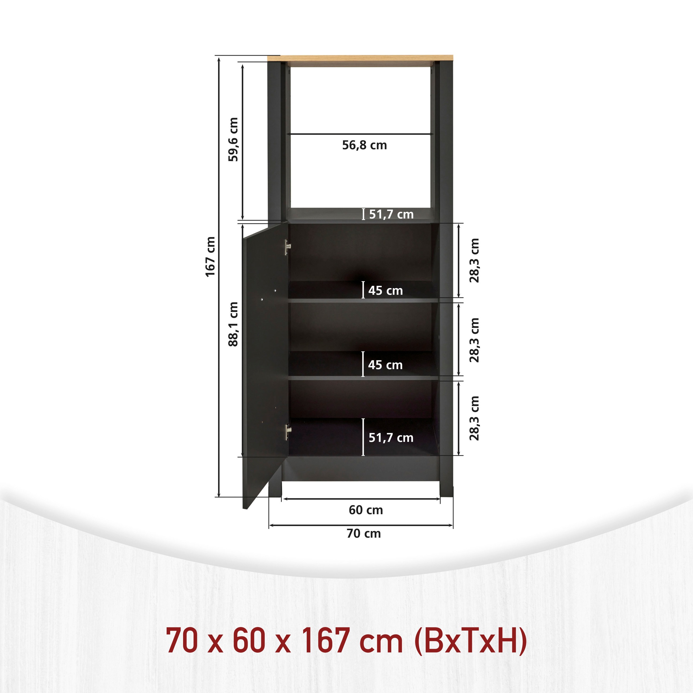 Inter Link Küchenzeile »Küchenzeile Veneto« Ohne E-Geräte für Spülmaschine Kochfeld Backofen Kühlschrank B: 370 cm