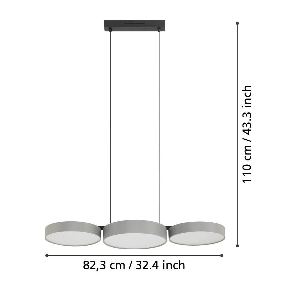 EGLO Hängeleuchte »BARBANO-Z«, 3 flammig, Leuchtmittel LED-Modul | LED fest integriert, Hängelampe, ZigBee, App und Sprachsteuerung Alexa, RGB, dimmbar