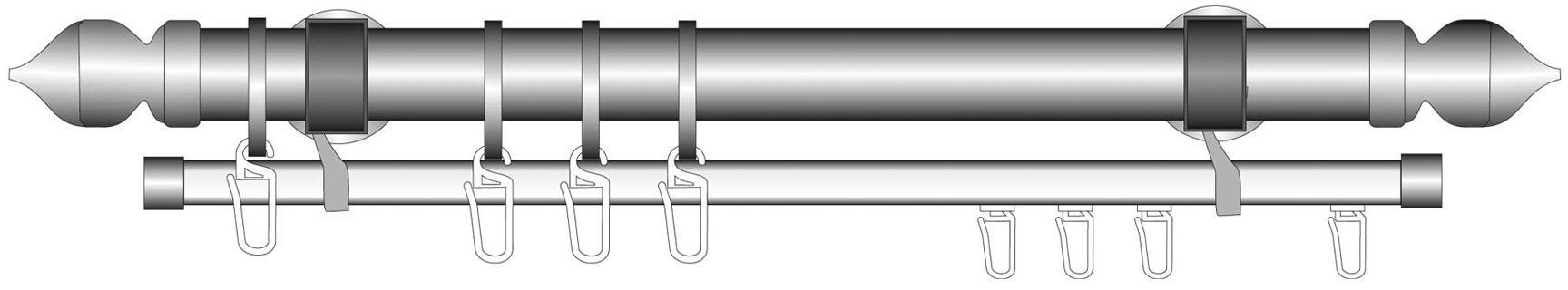 Liedeco U-Schiene »U-STORELAU01GS«, 1 läufig-läufig, Fixmaß günstig online kaufen