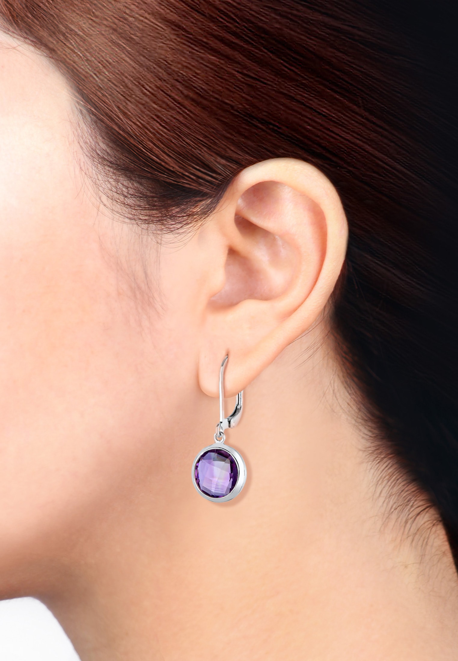 Elli Paar Ohrhänger »Ohrhänger Amethyst Hell Lila 925 Sterling Silber«