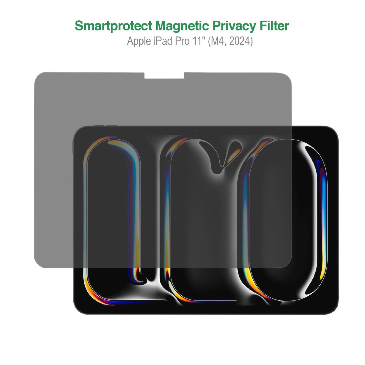 4smarts Displayschutzfolie »Magnetischer Privacy Filter«, für Apple iPad Pro 11 (M4, 2024), Blickschutzfolie, Schutzfolie, Bildschirmschutz, kratz- & stoßfest