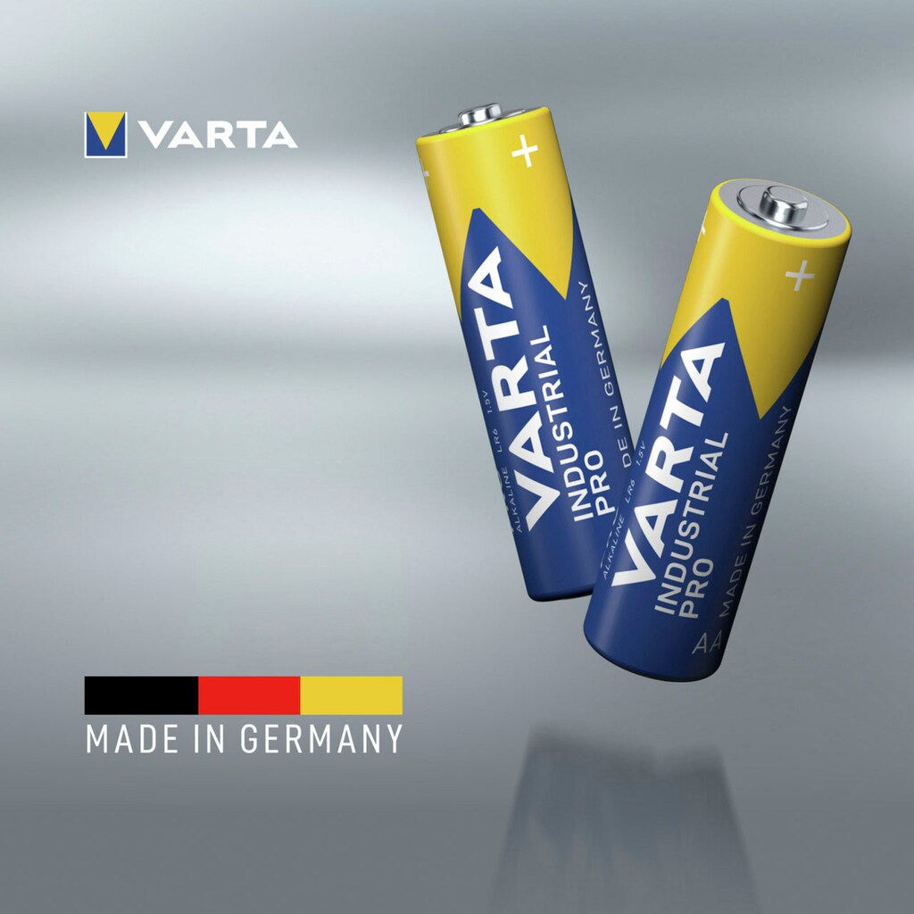 VARTA Batterie »Varta Industrial Pro Batterie AA Mignon Alkaline LR6 100er Batterien«, 1,5 V, (Packung, 100 St.)
