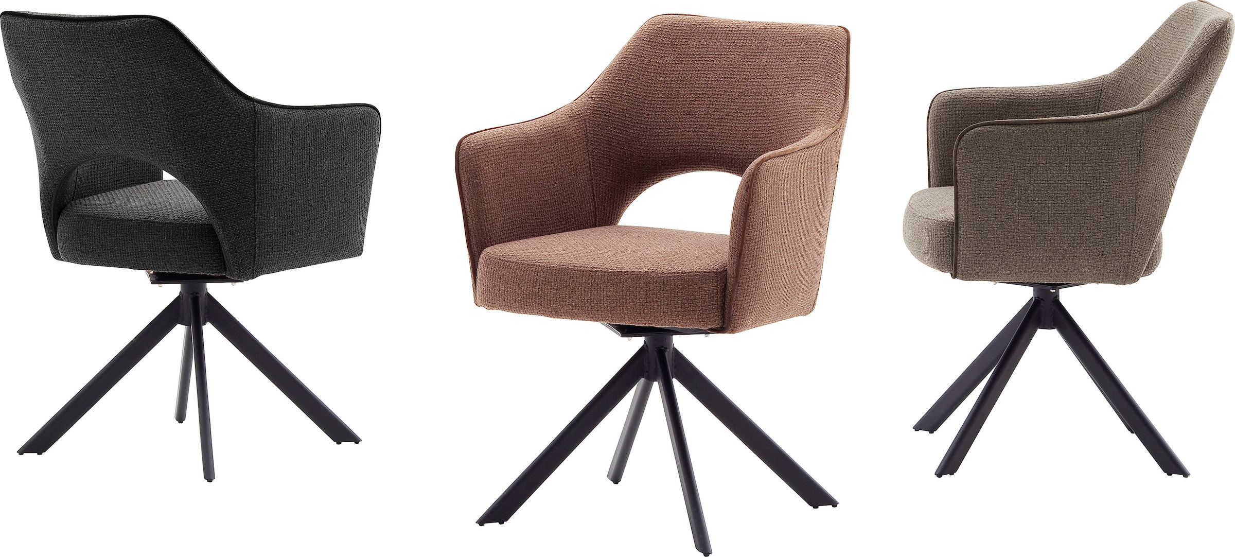 MCA furniture 4-Fußstuhl »Tonala«, (Set), 2 St., Velourstoff grob, (2er-Set günstig online kaufen