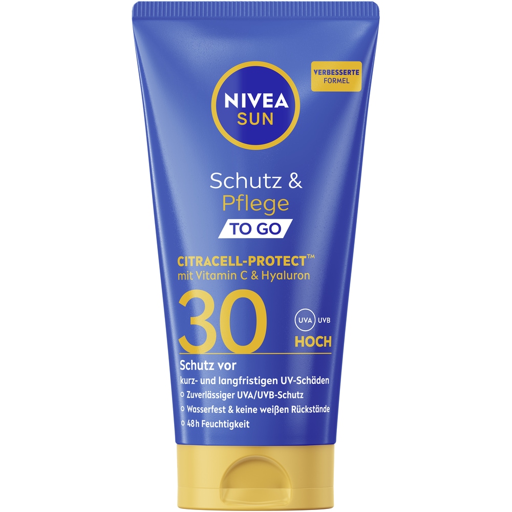 Nivea Sun Sonnenschutzspray »Schutz & Pflege Spray LSF50+ 200ml mit To Go Größe Gratis« wirkt über herkömmliche UV-Filter hinaus