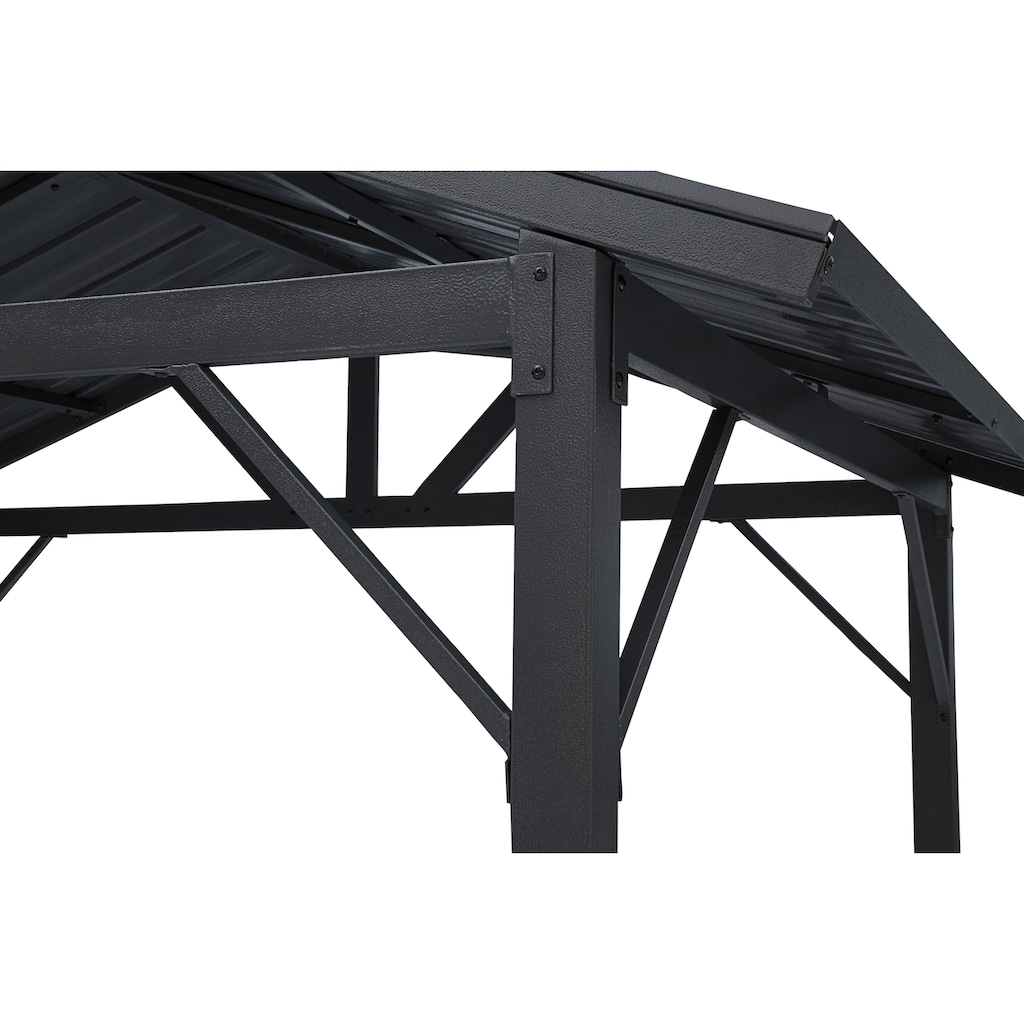 KONIFERA Grillpavillon »Lissabon«, BxT: 244x153 cm, mit verzinktem Stahldach und Stahlgestell